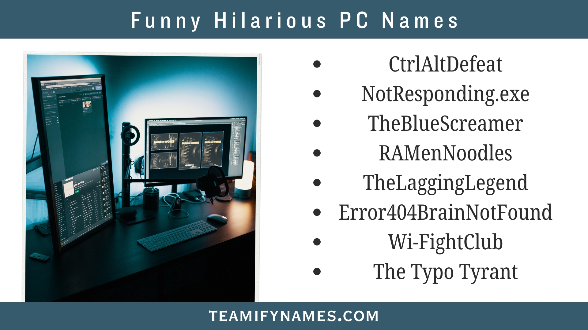 Funny Hilarious PC Names