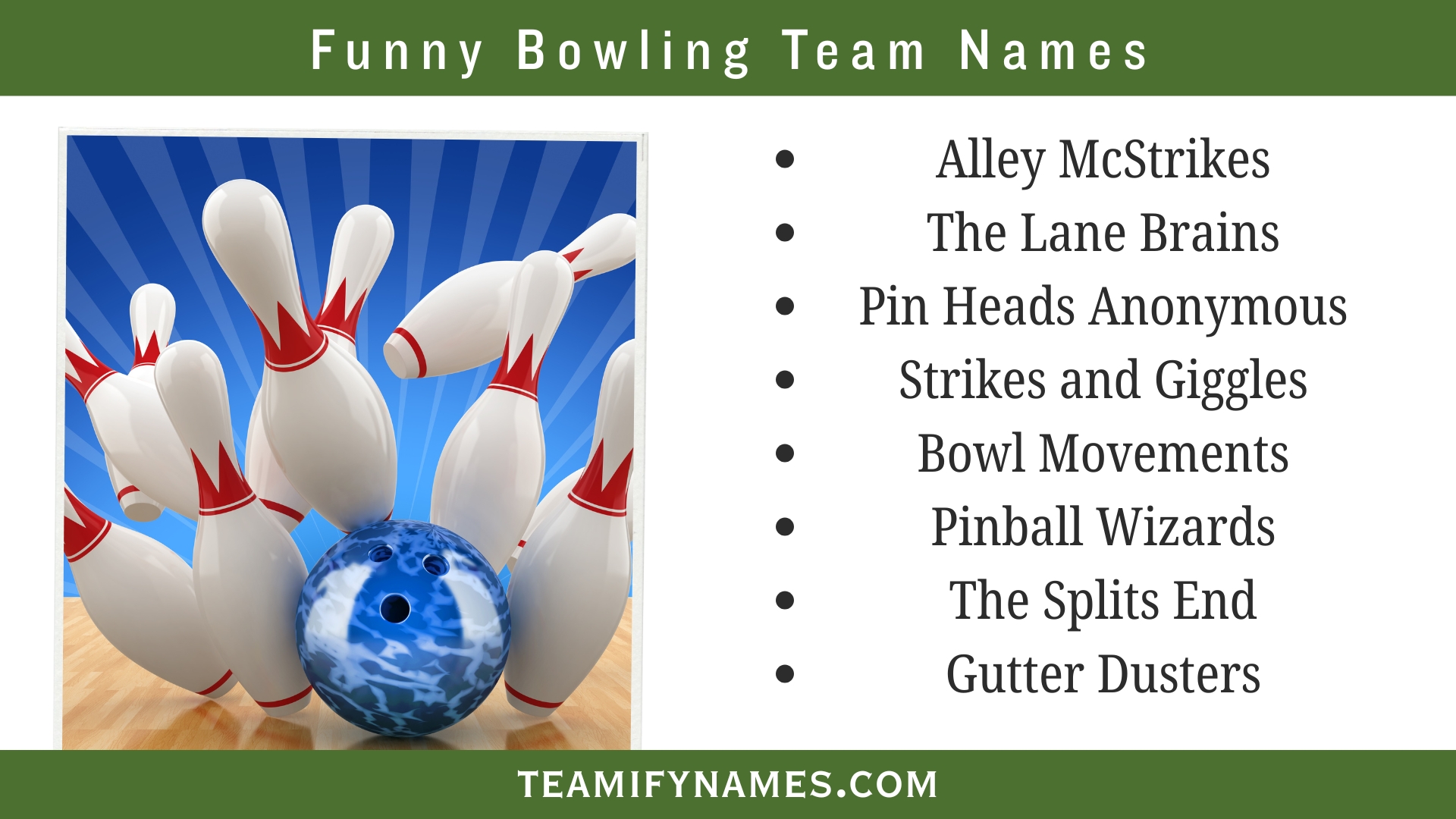 Funny Bowling Team Names
