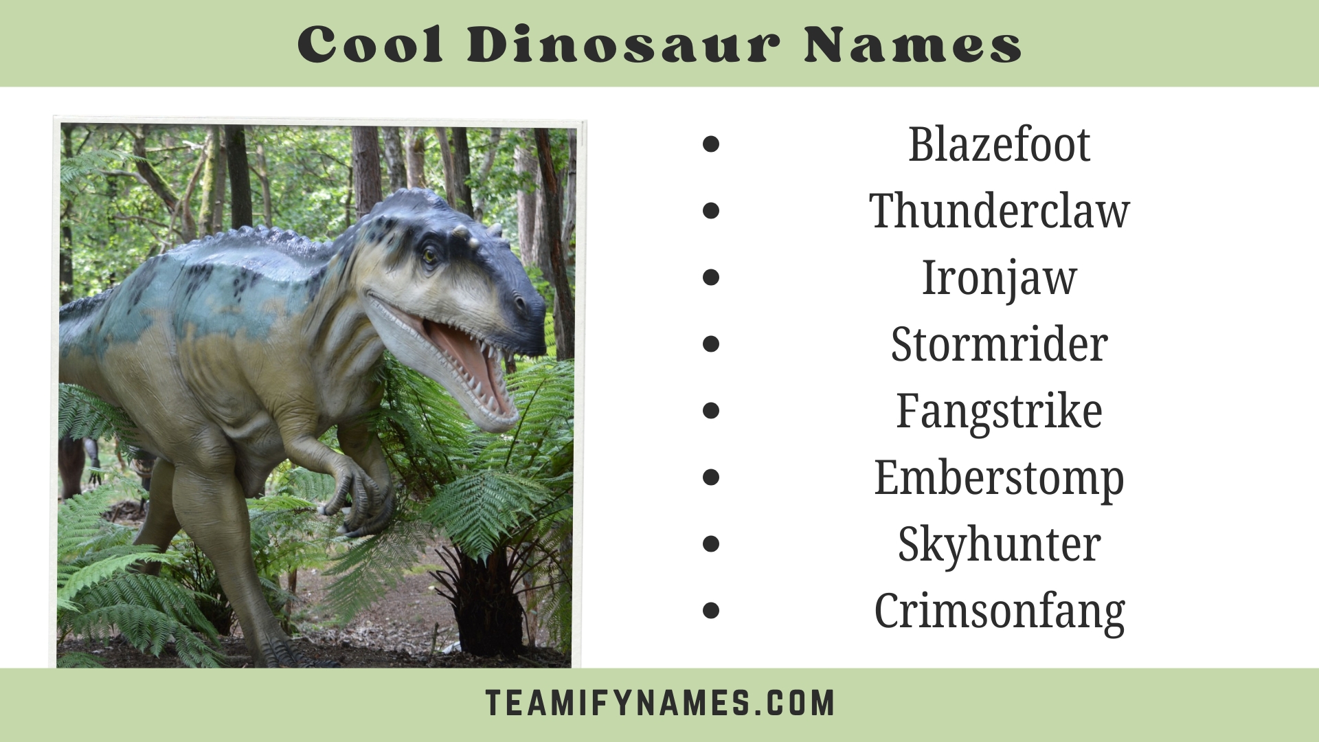 Cool Dinosaur Names