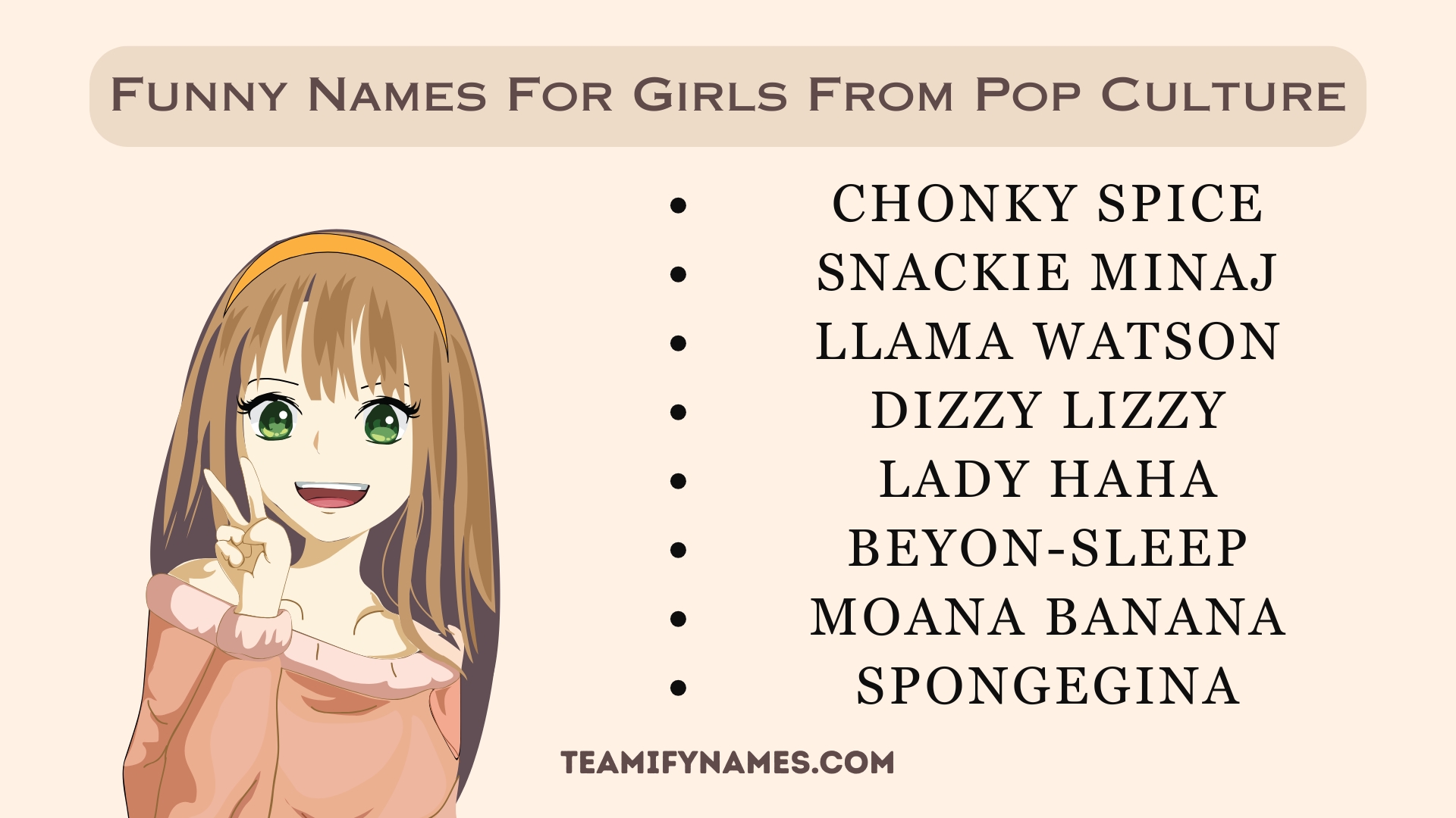 Funny Names For Girls From Pop Culture