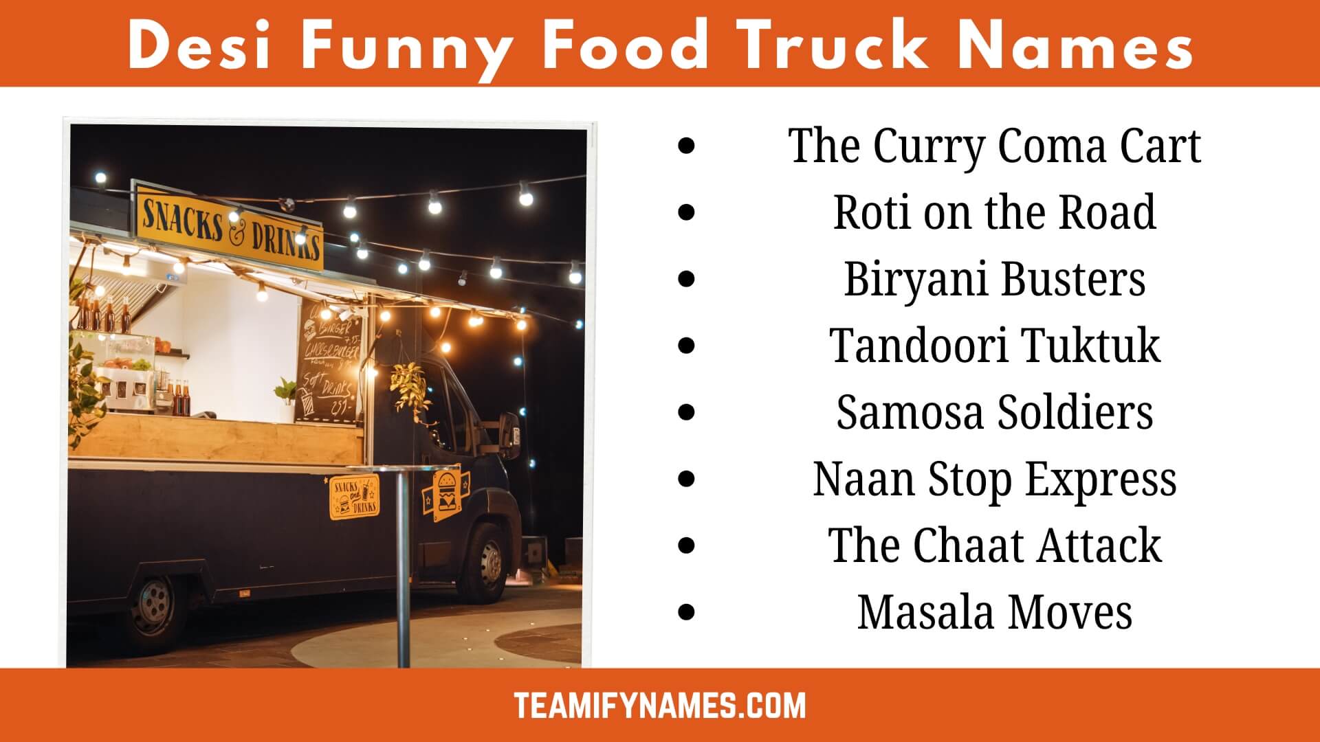 Desi Funny Food Truck Names