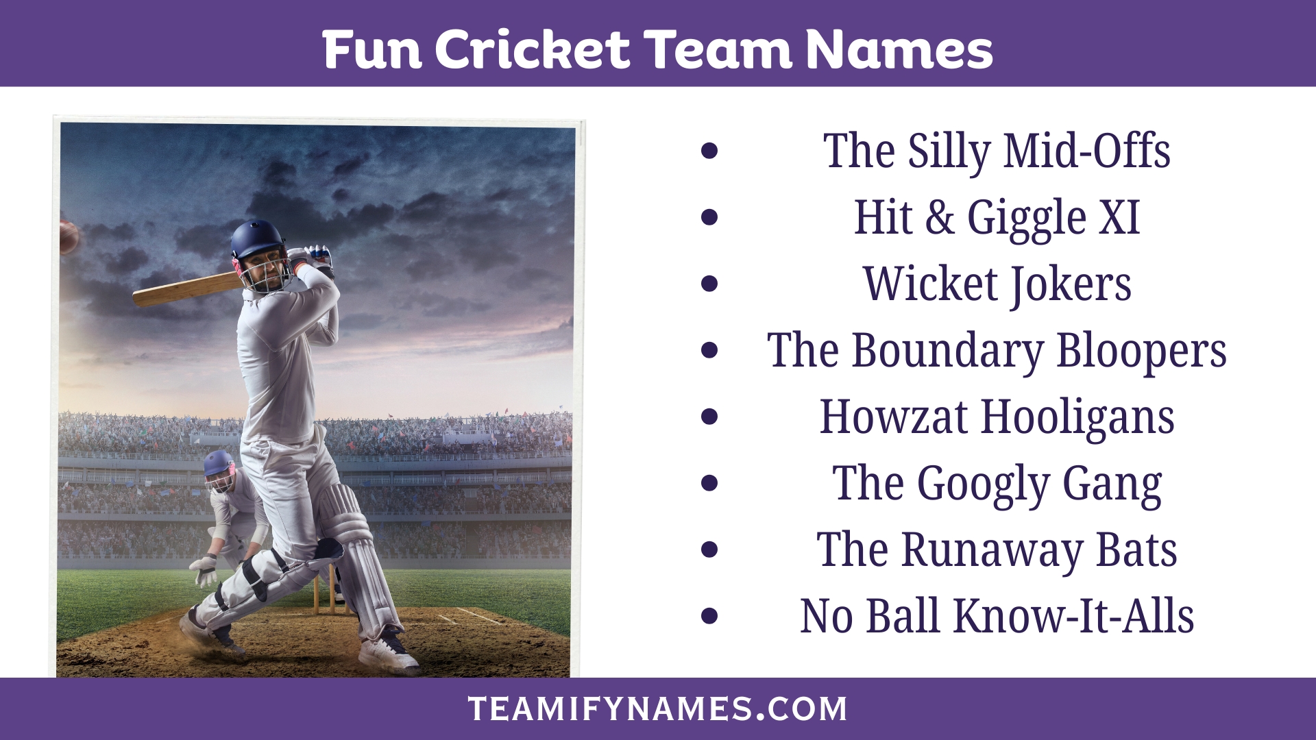 Fun Cricket Team Names