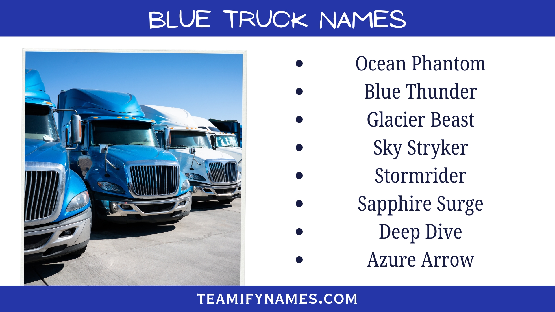 Blue Truck Names