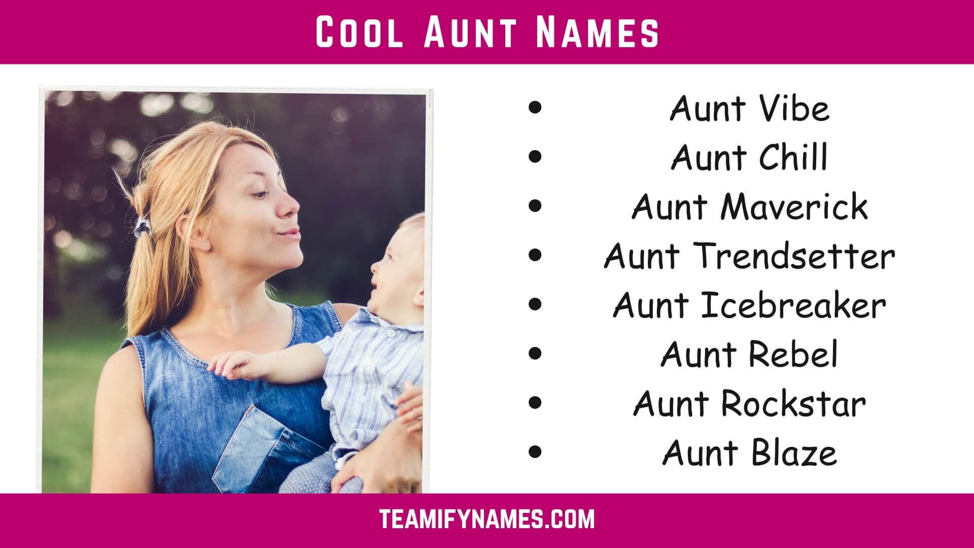 Cool Aunt Names
