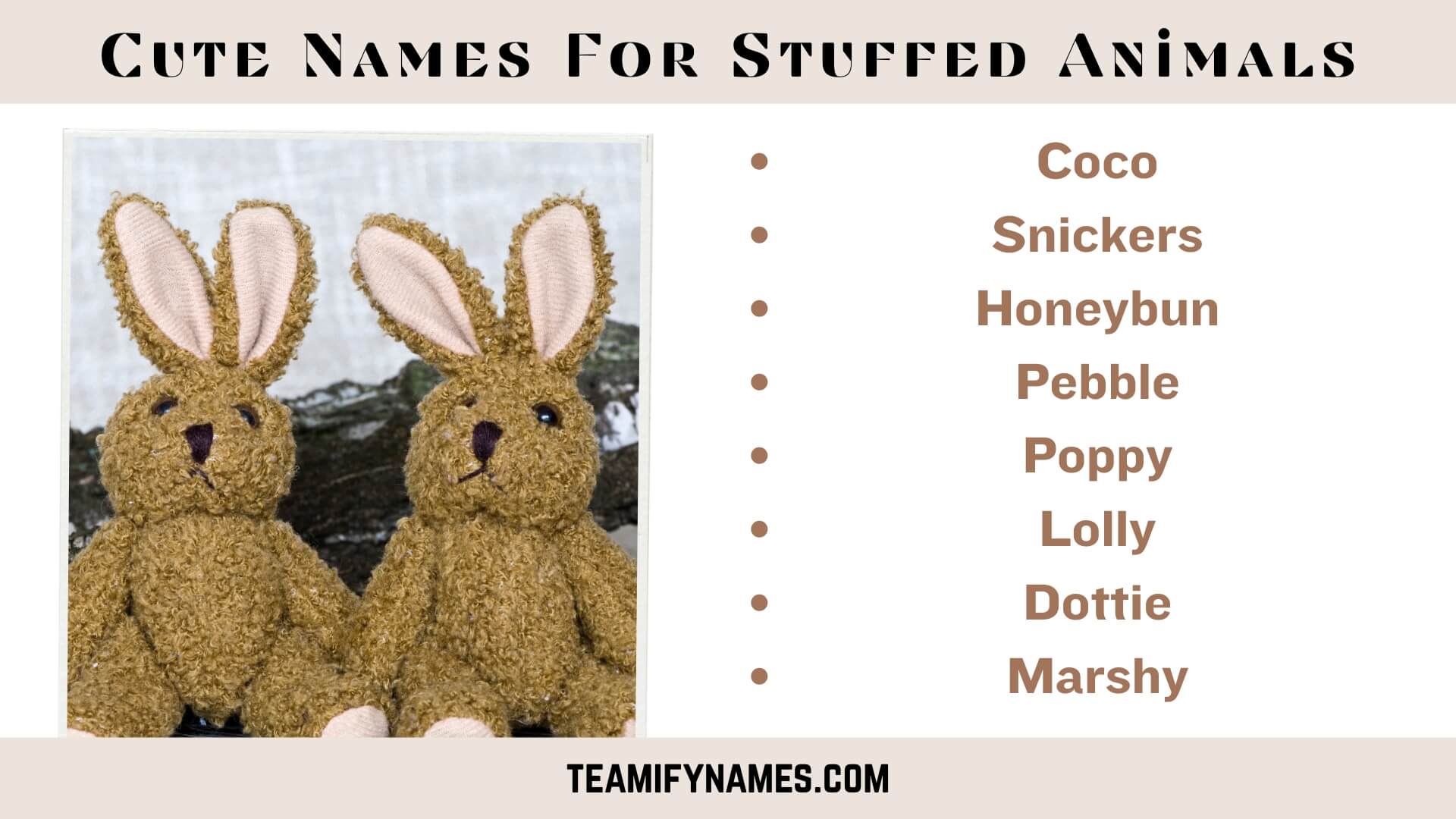 Cute Names For Stuffed Animals