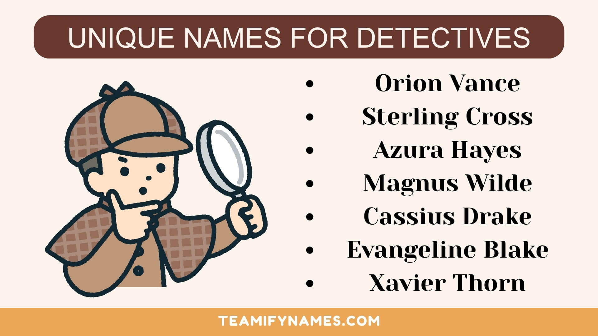 Unique Names for Detectives