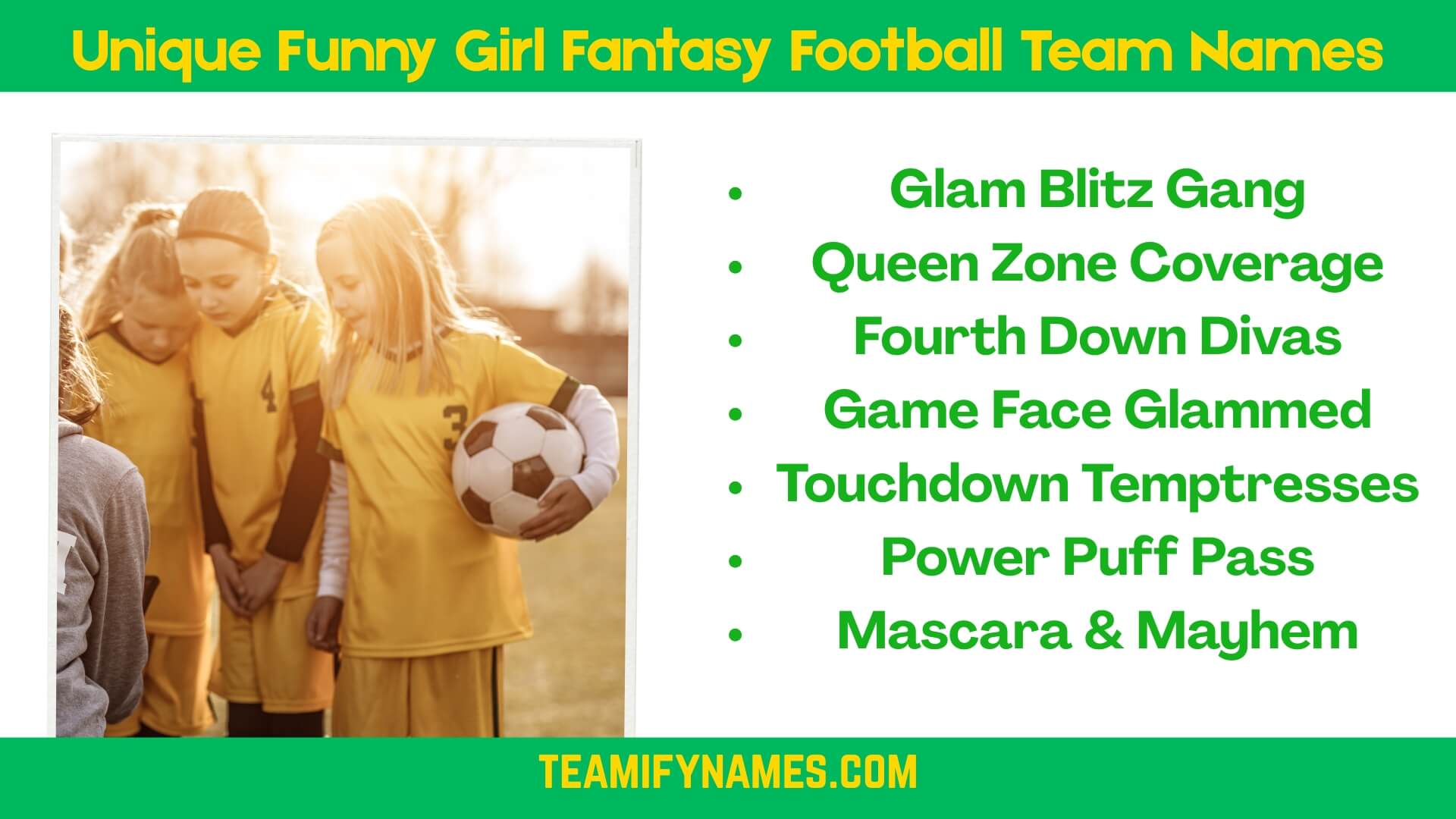 Unique Funny Girl Fantasy Football Team Names