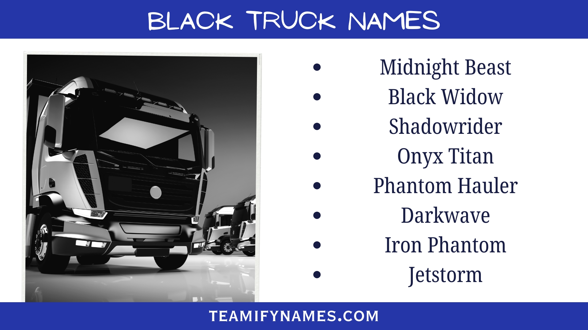 Black Truck Names