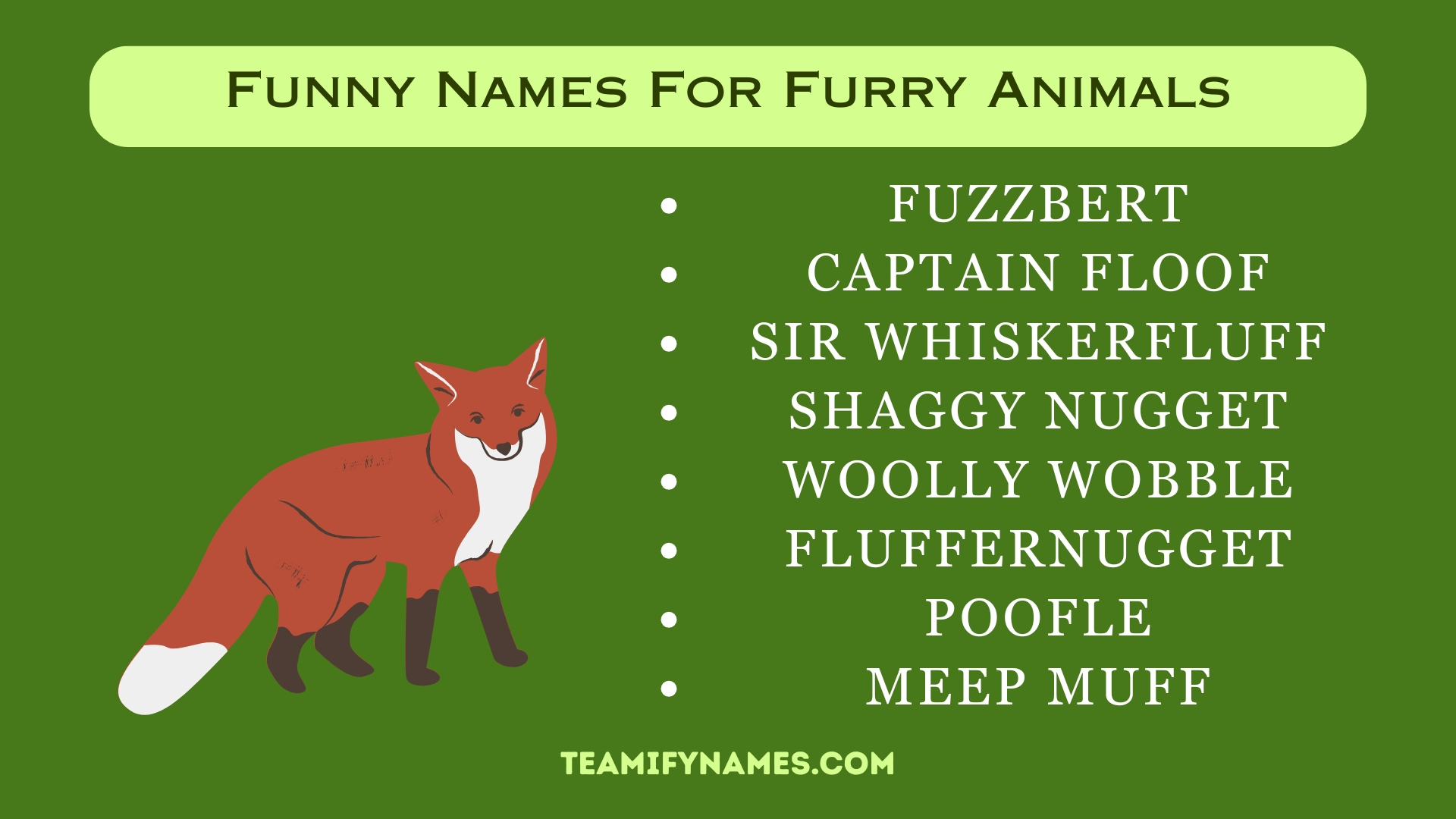 Funny Names For Furry Animals