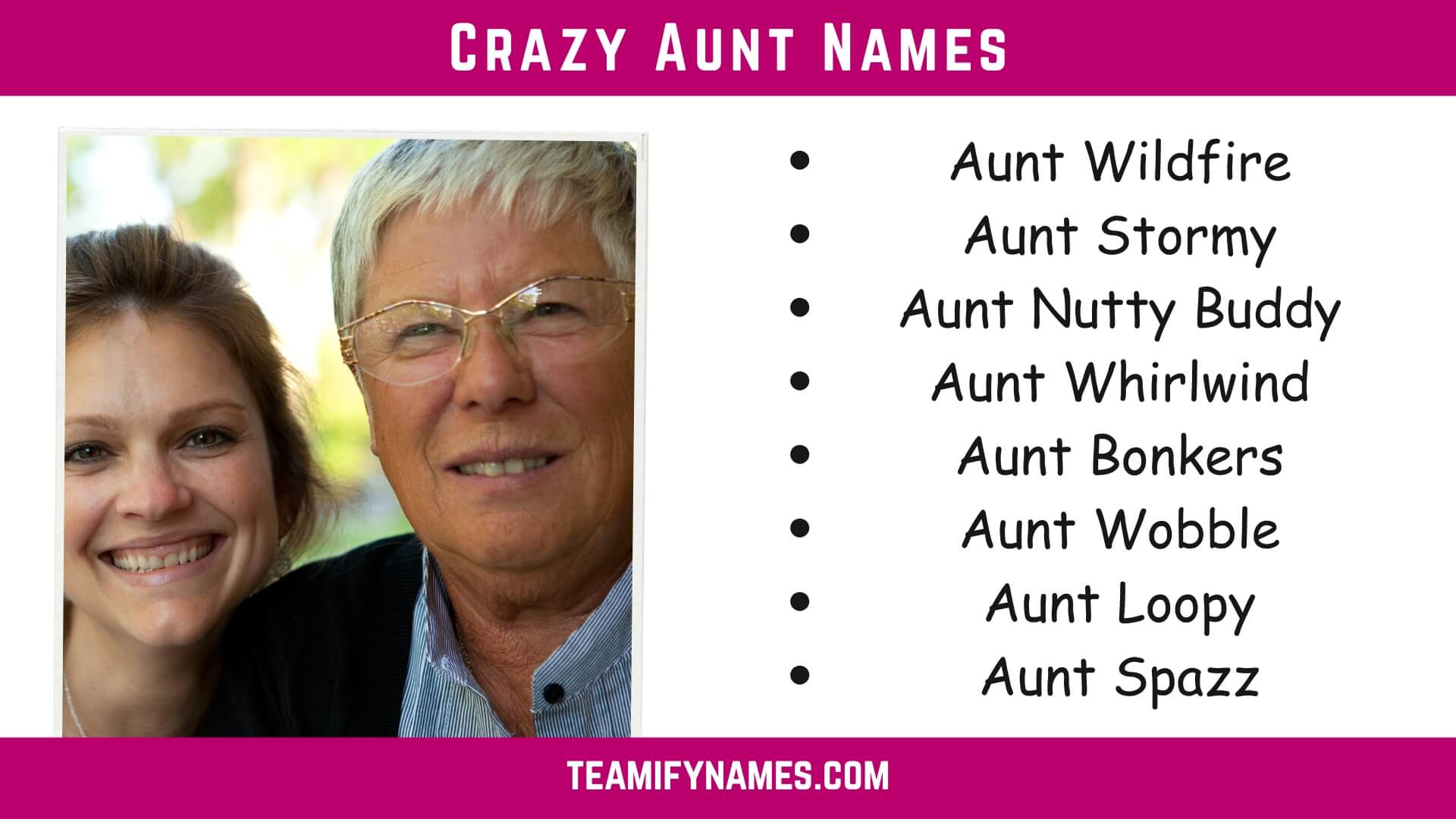 Crazy Aunt Names