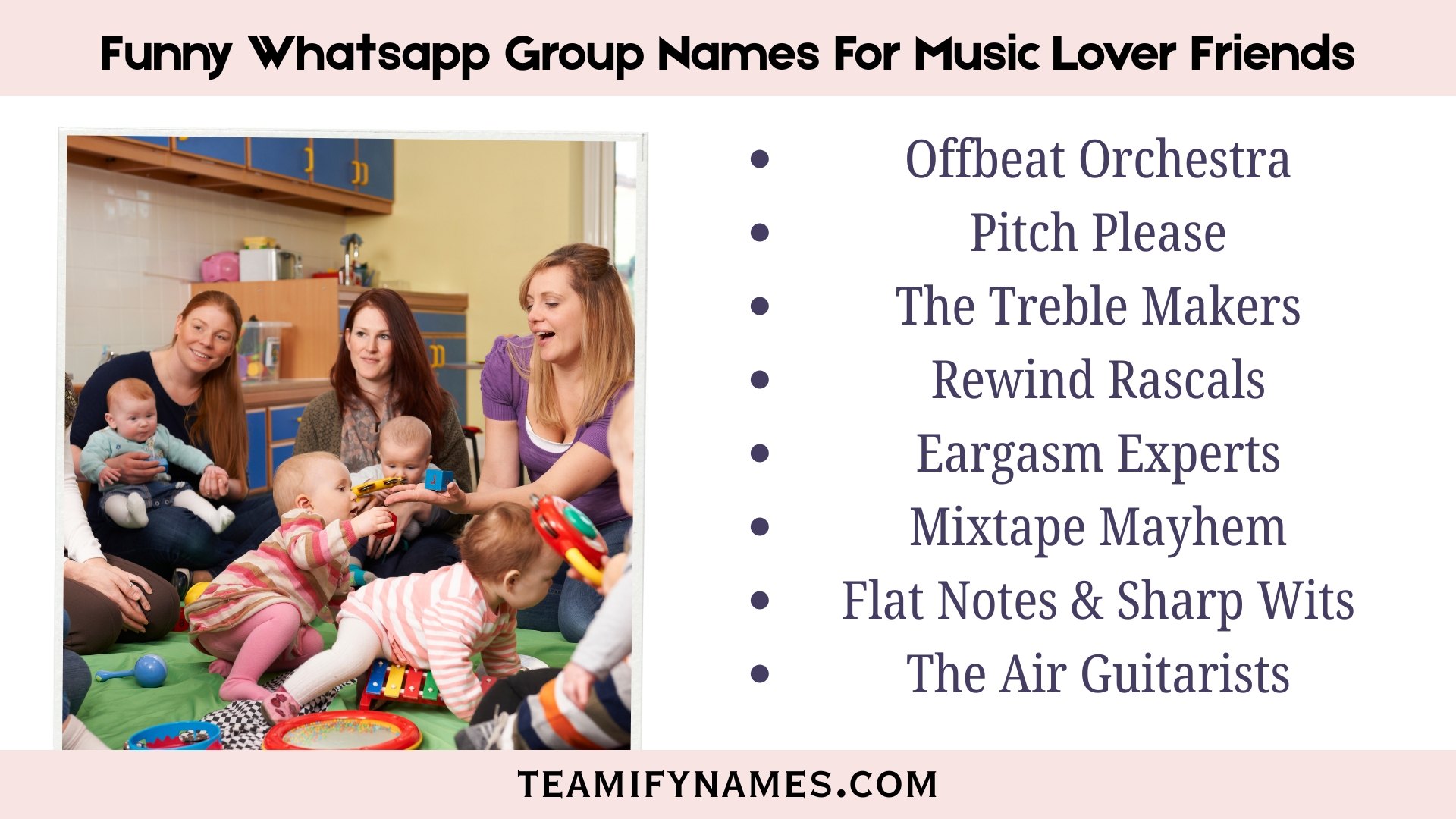 Funny Whatsapp Group Names For Music Lover Friends