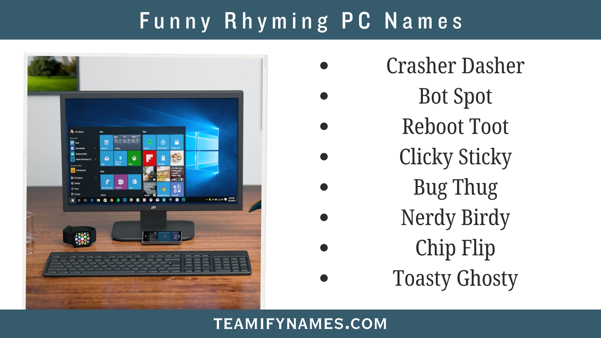 Funny Rhyming PC Names