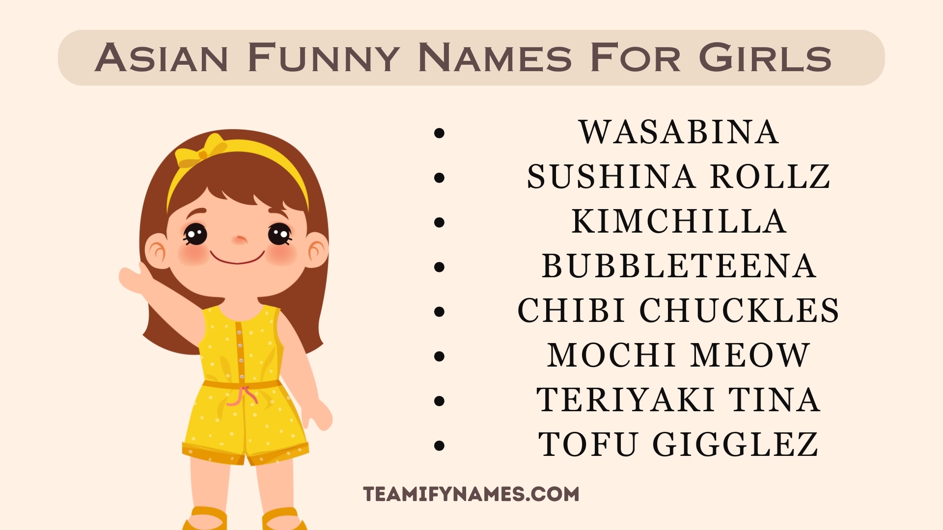 Asian Funny Names For Girls
