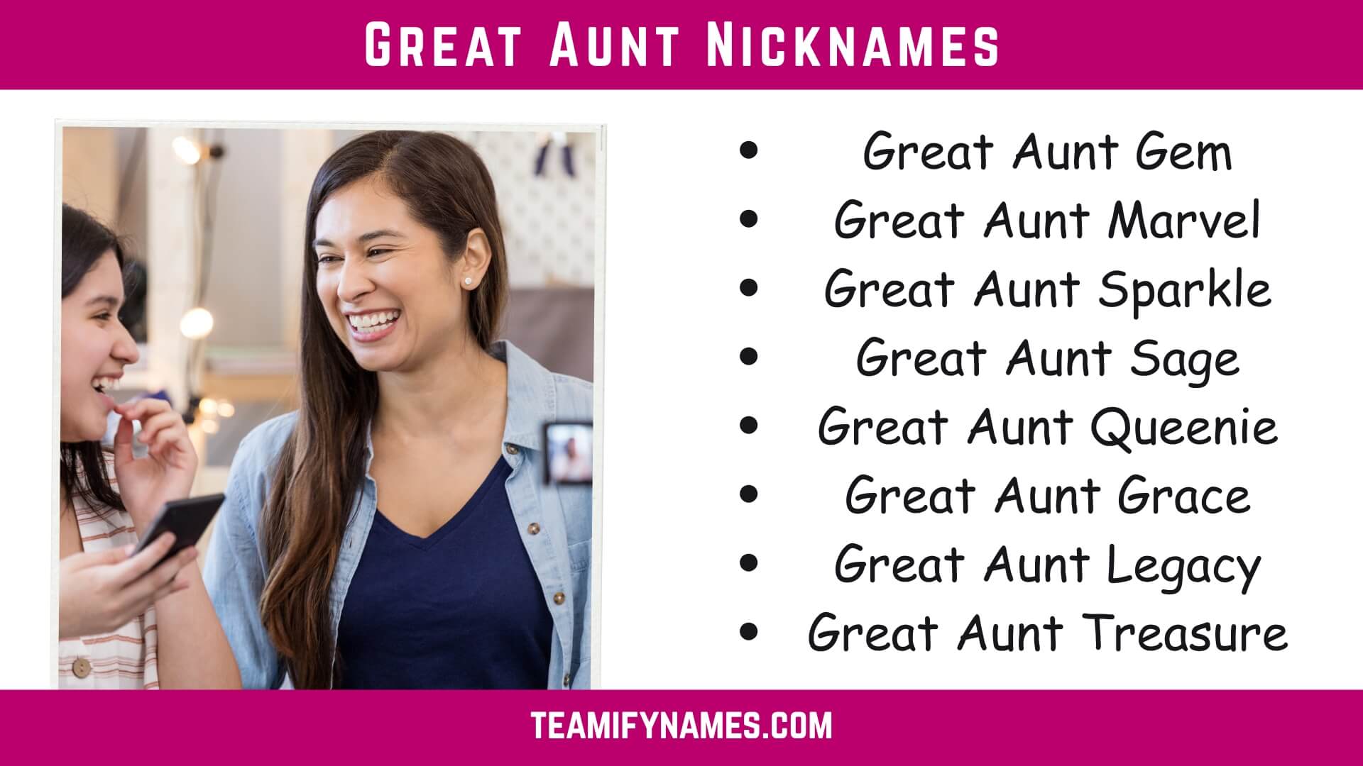 Great Aunt Nicknames