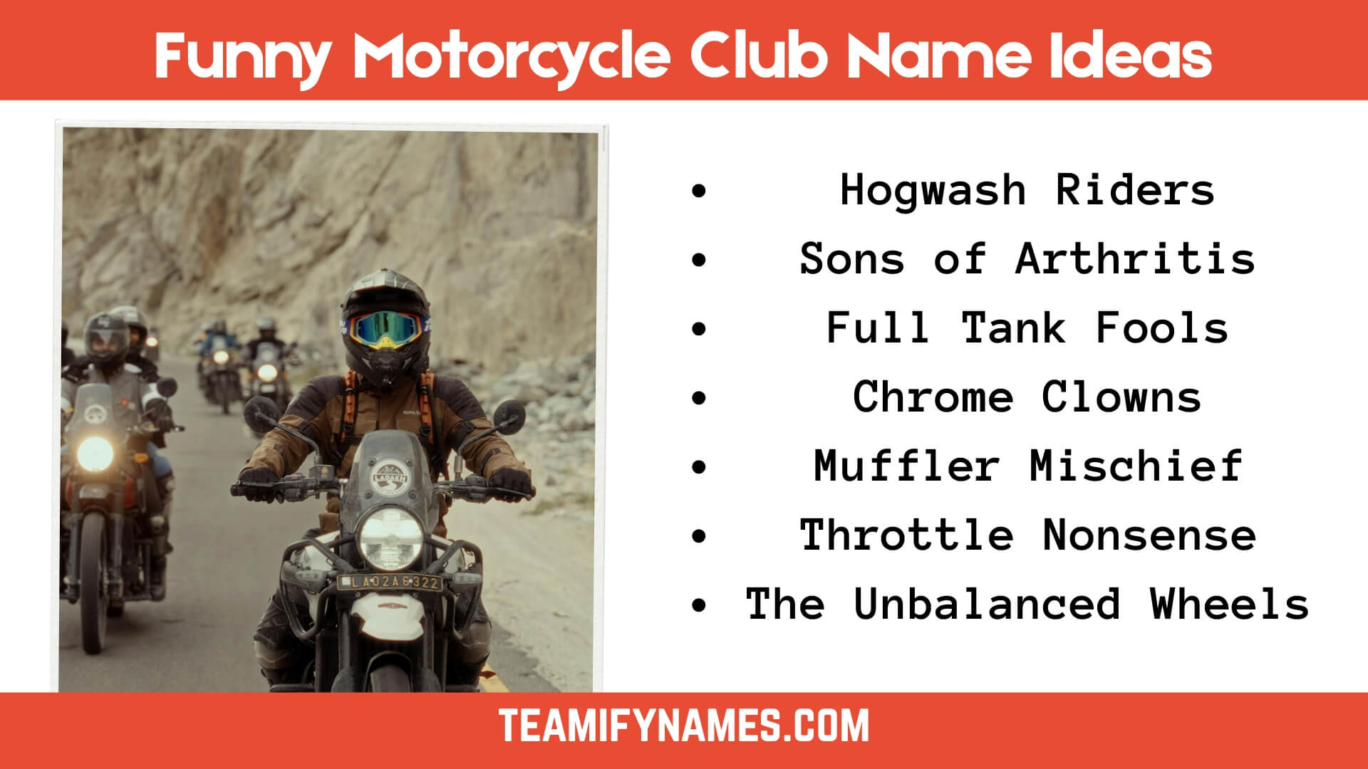 Funny Motorcycle Club Name Ideas
