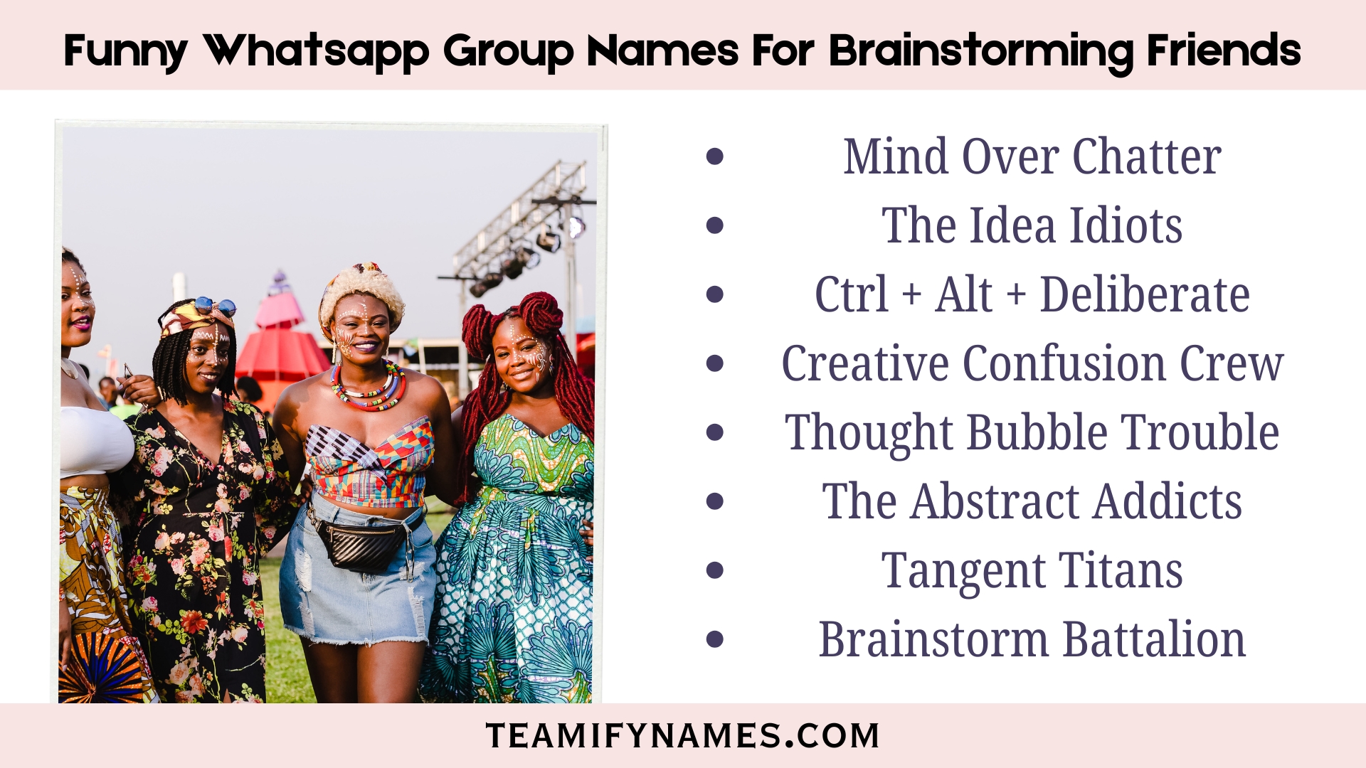 Funny Whatsapp Group Names For Brainstorming Friends