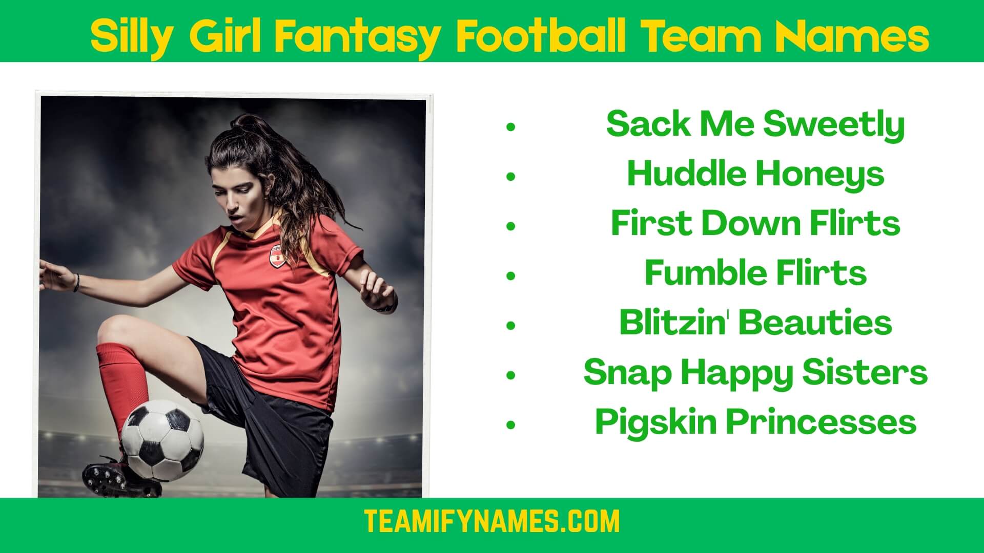 Silly Girl Fantasy Football Team Names