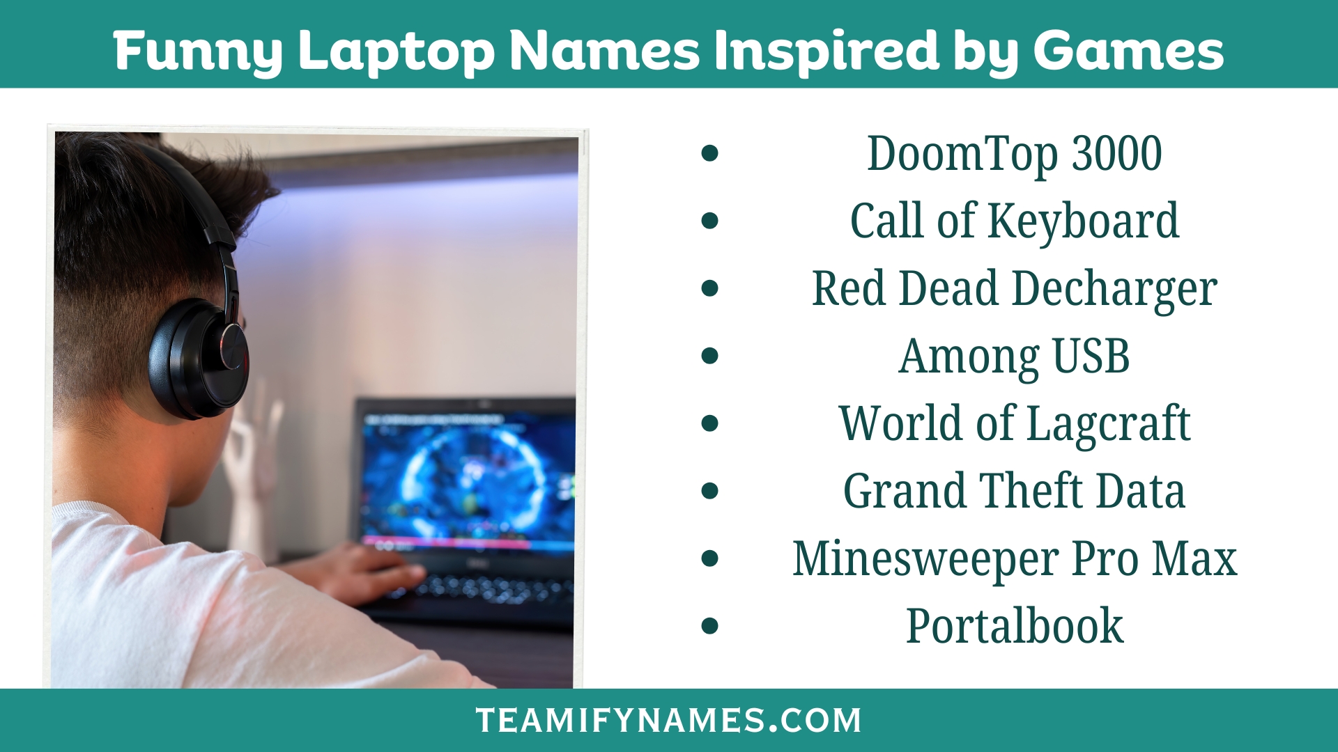 Funny Laptop Names Inspired by Games