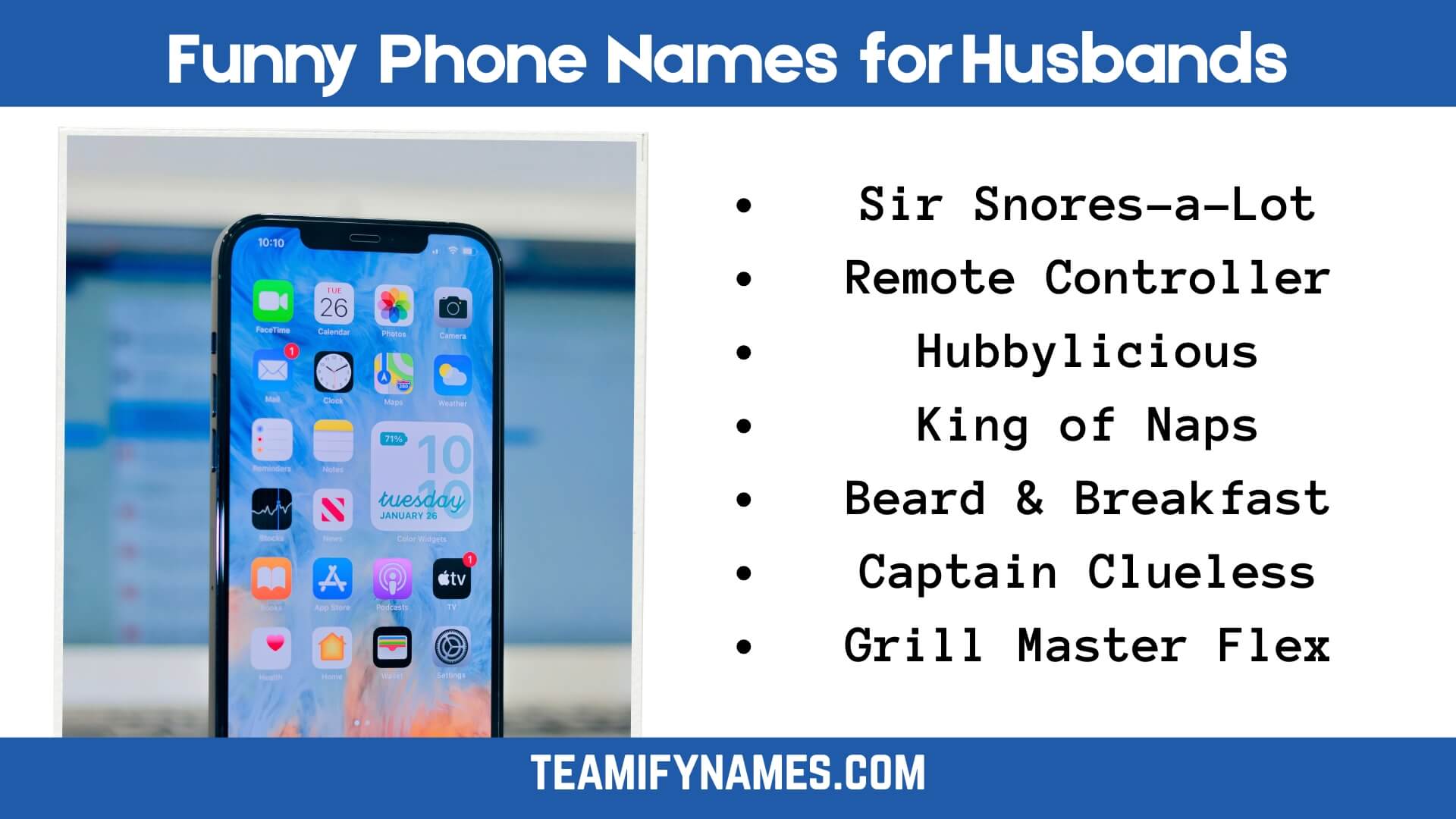 Funny Phone Names for Husbands