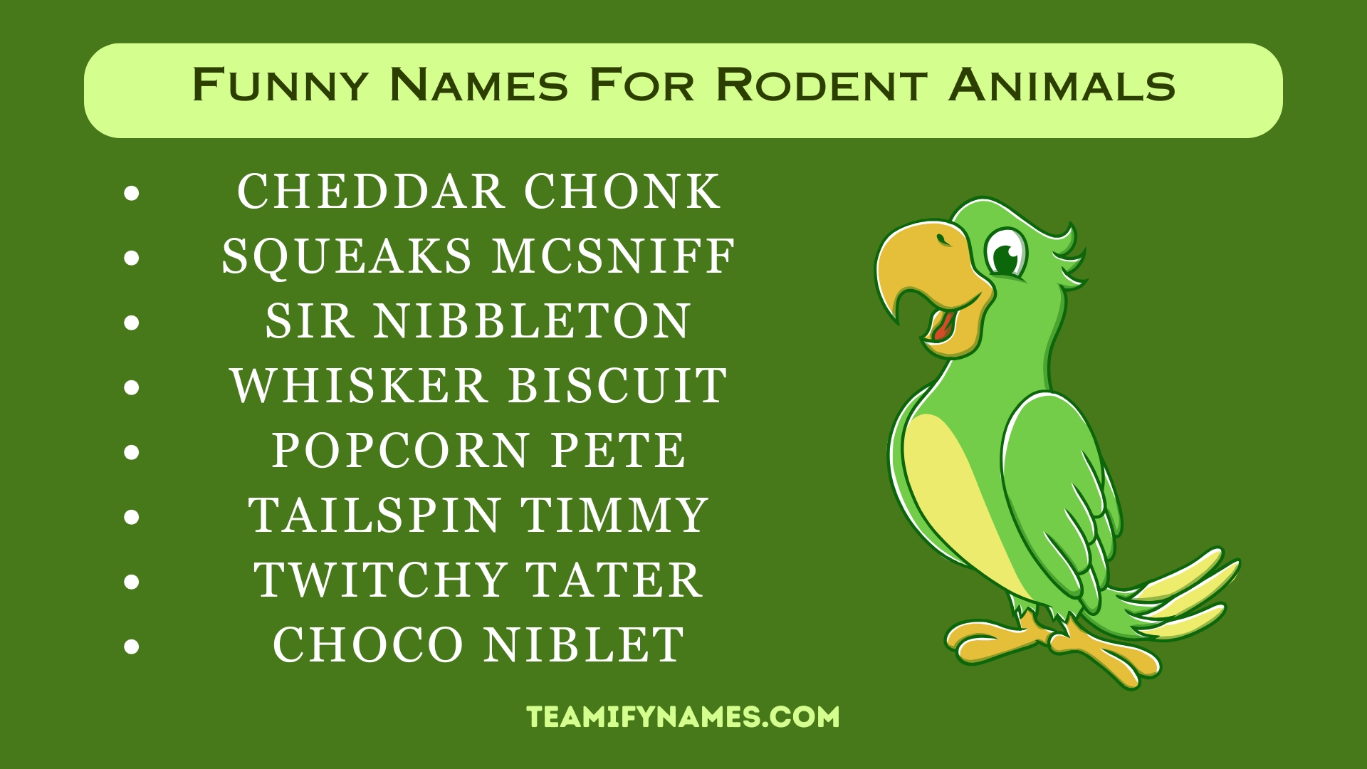 Funny Names For Rodent Animals