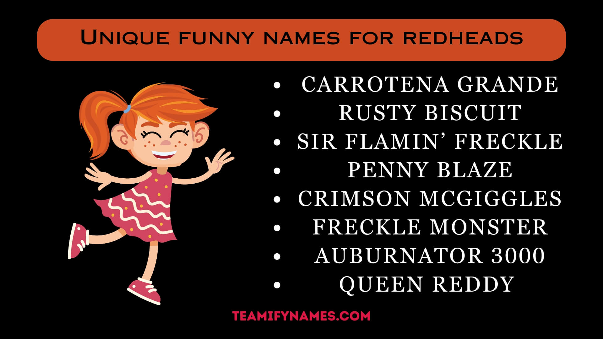 Unique funny names for redheads