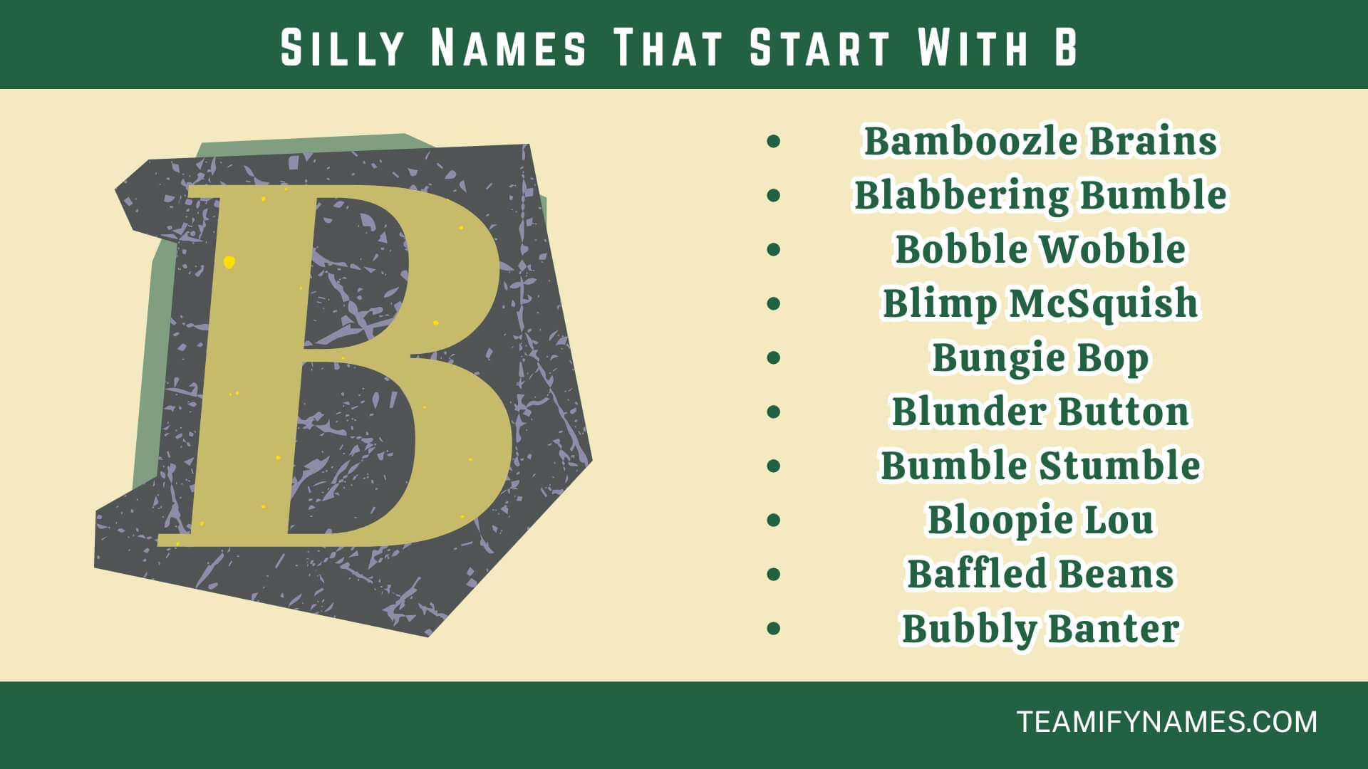 Silly Names That Start With B