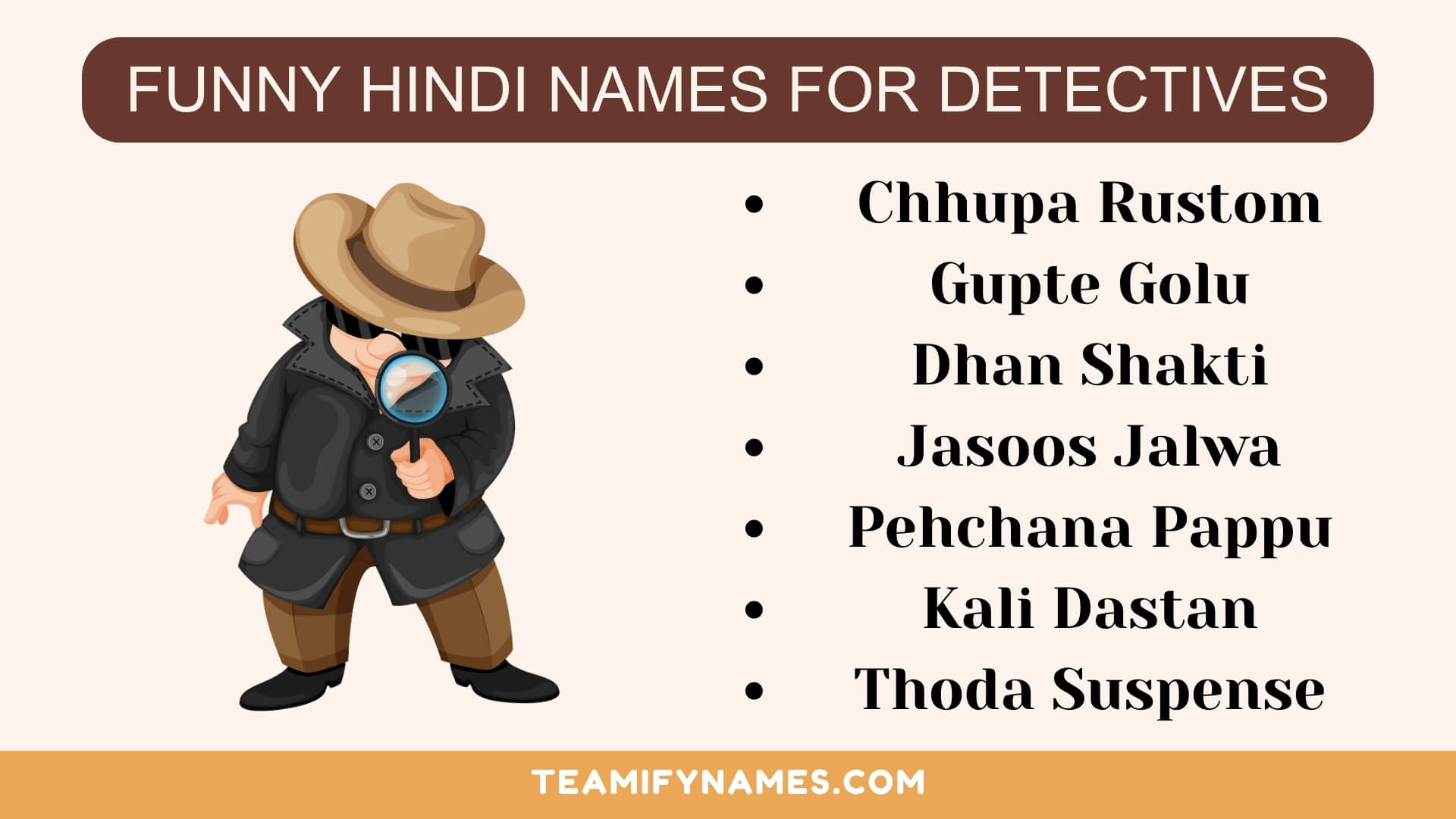 Funny Hindi Names for Detectives