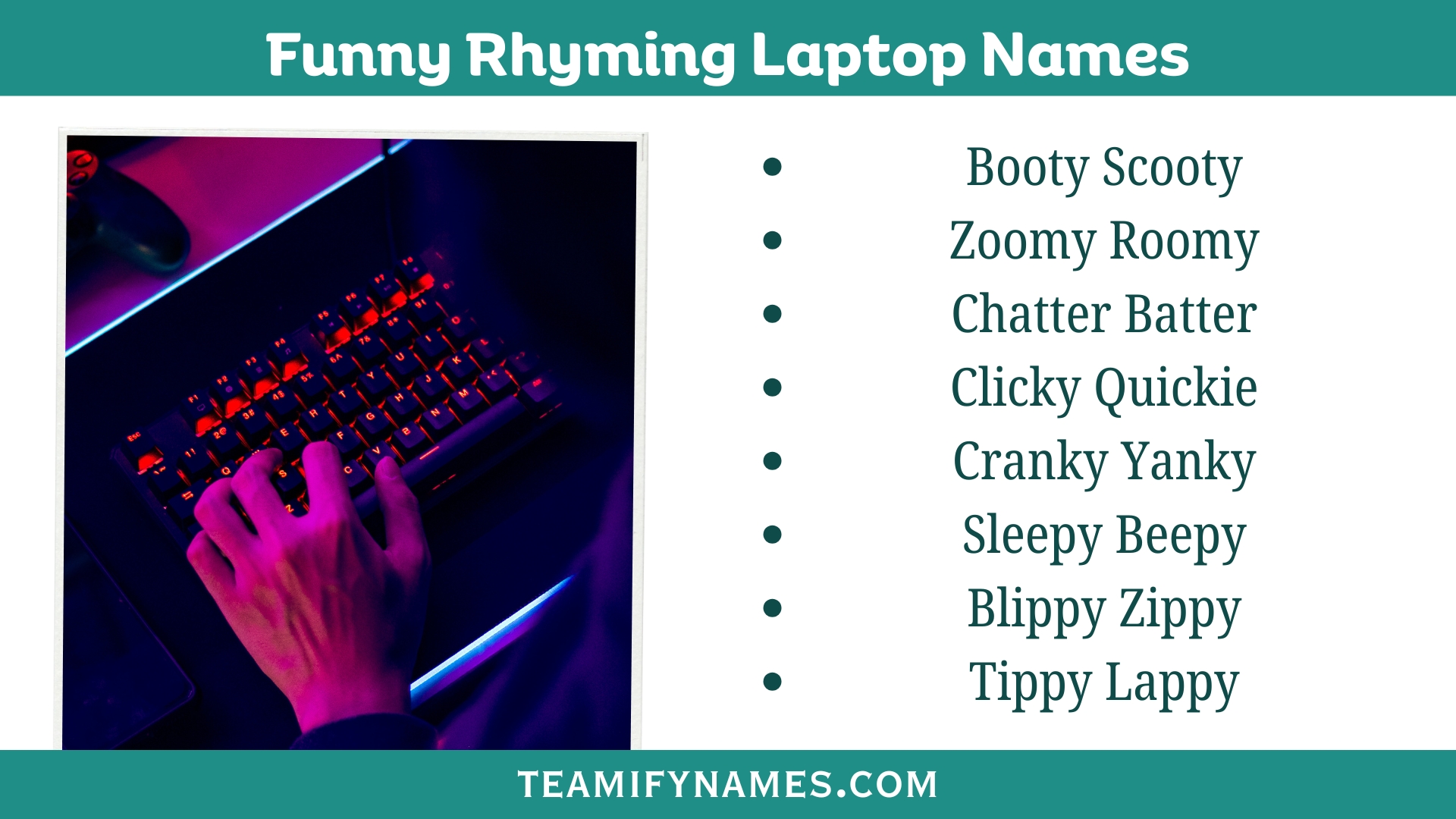 Funny Rhyming Laptop Names