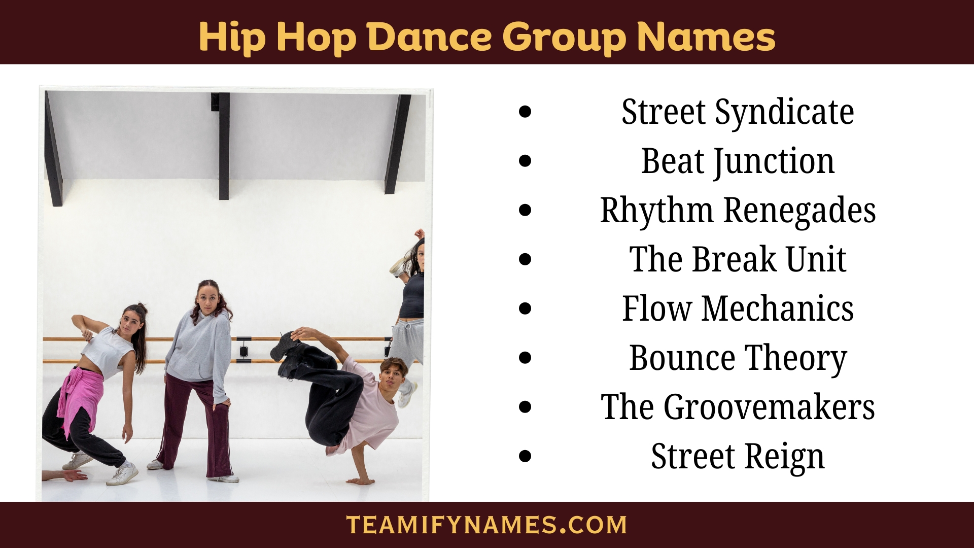 Hip Hop Dance Group Names