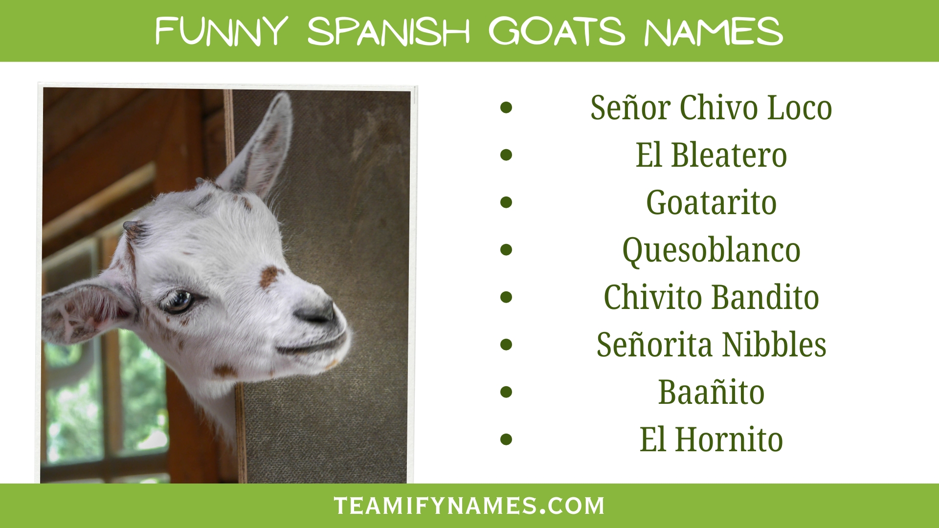 Funny Spanish Goats Names