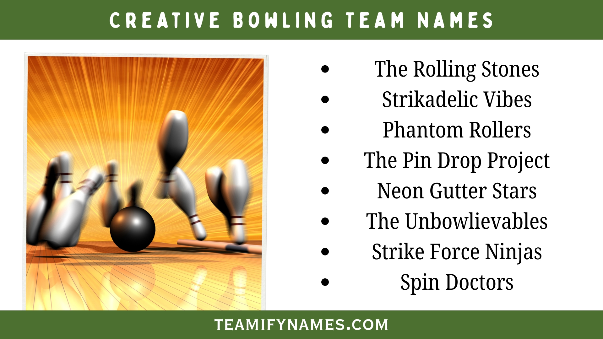 Creative Bowling Team Names