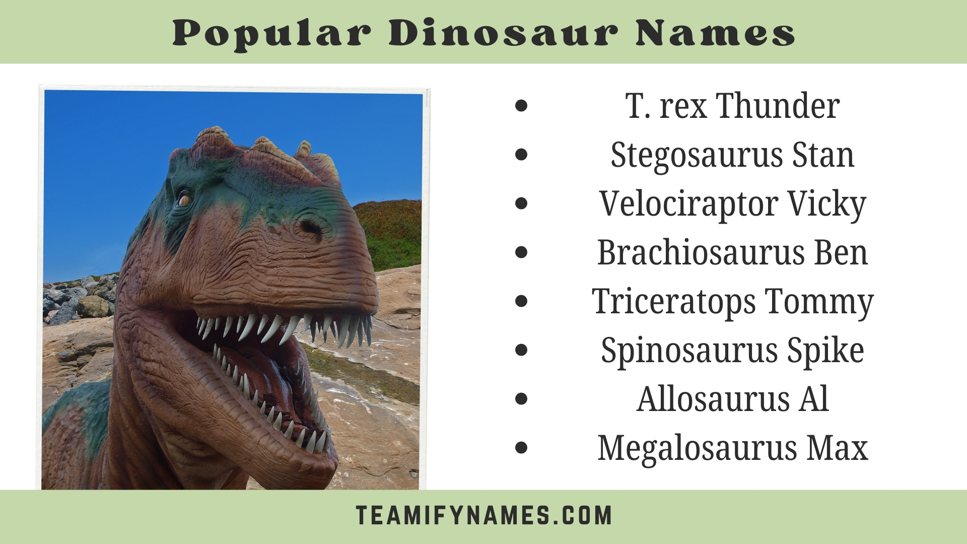 Popular Dinosaur Names