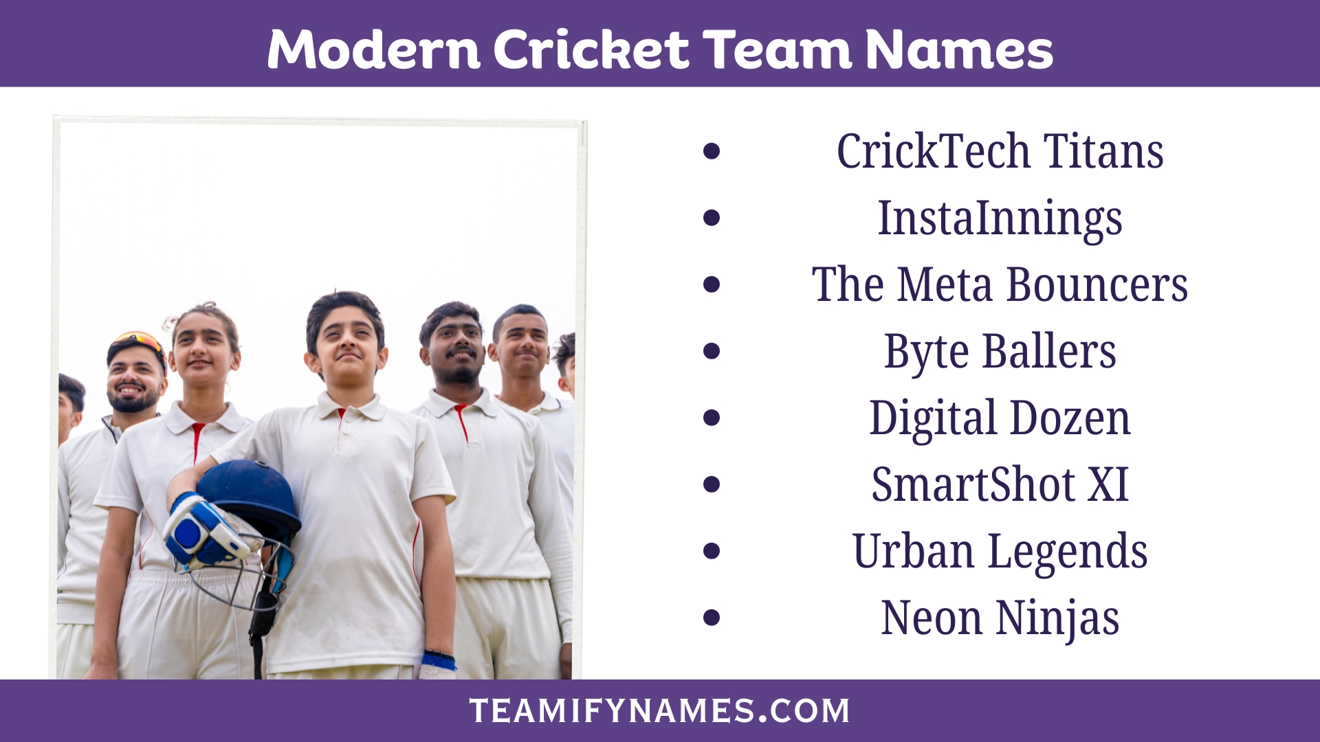 Modern Cricket Team Names