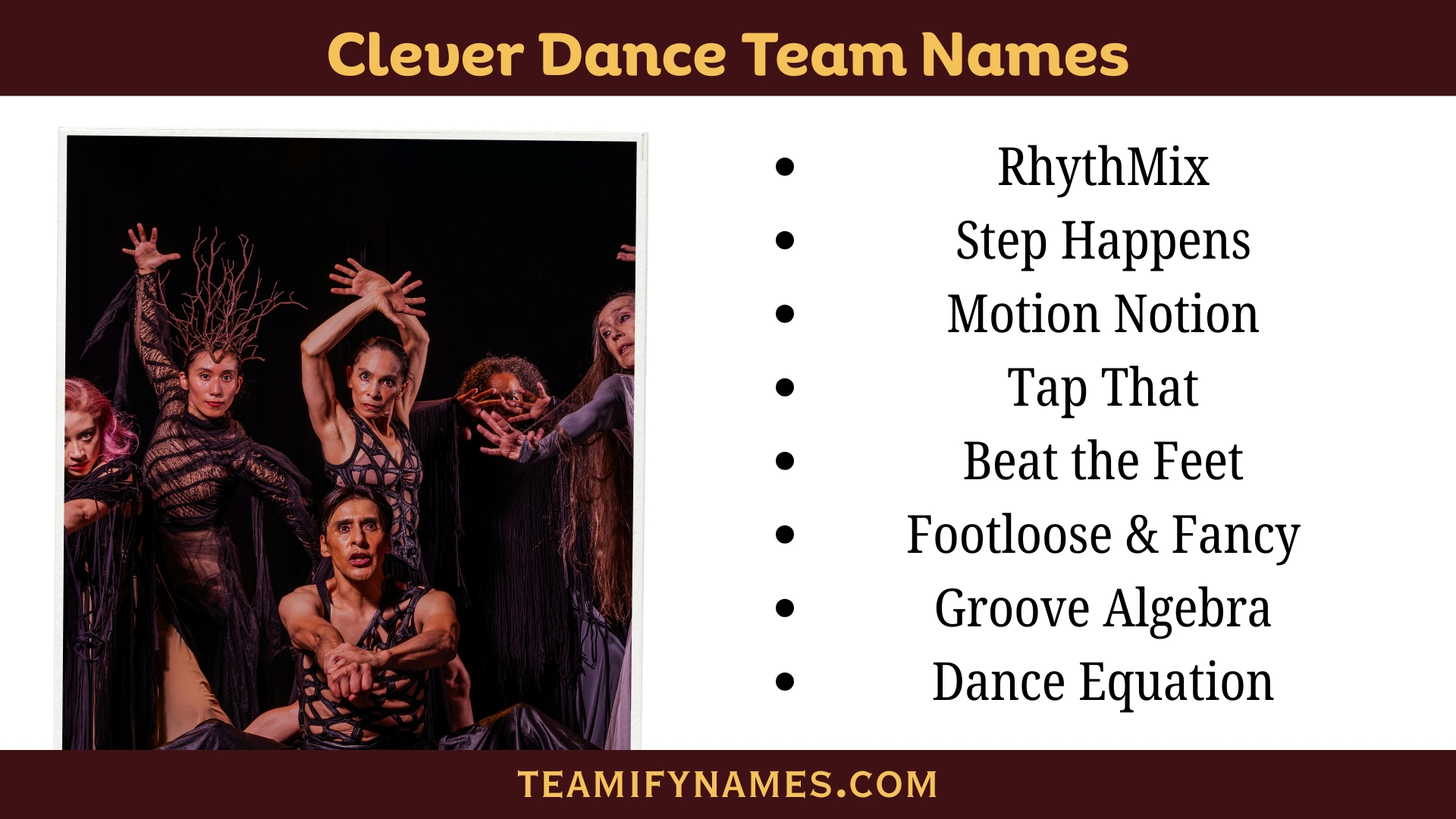 Clever Dance Team Names