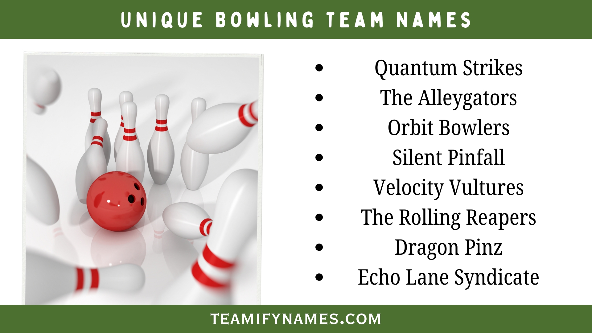 Unique Bowling Team Names