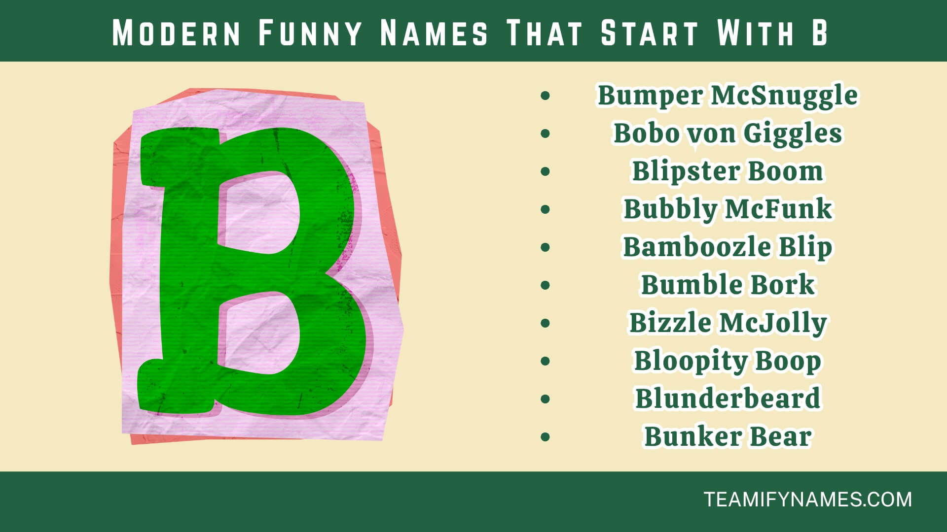 Modern Funny Names That Start With B