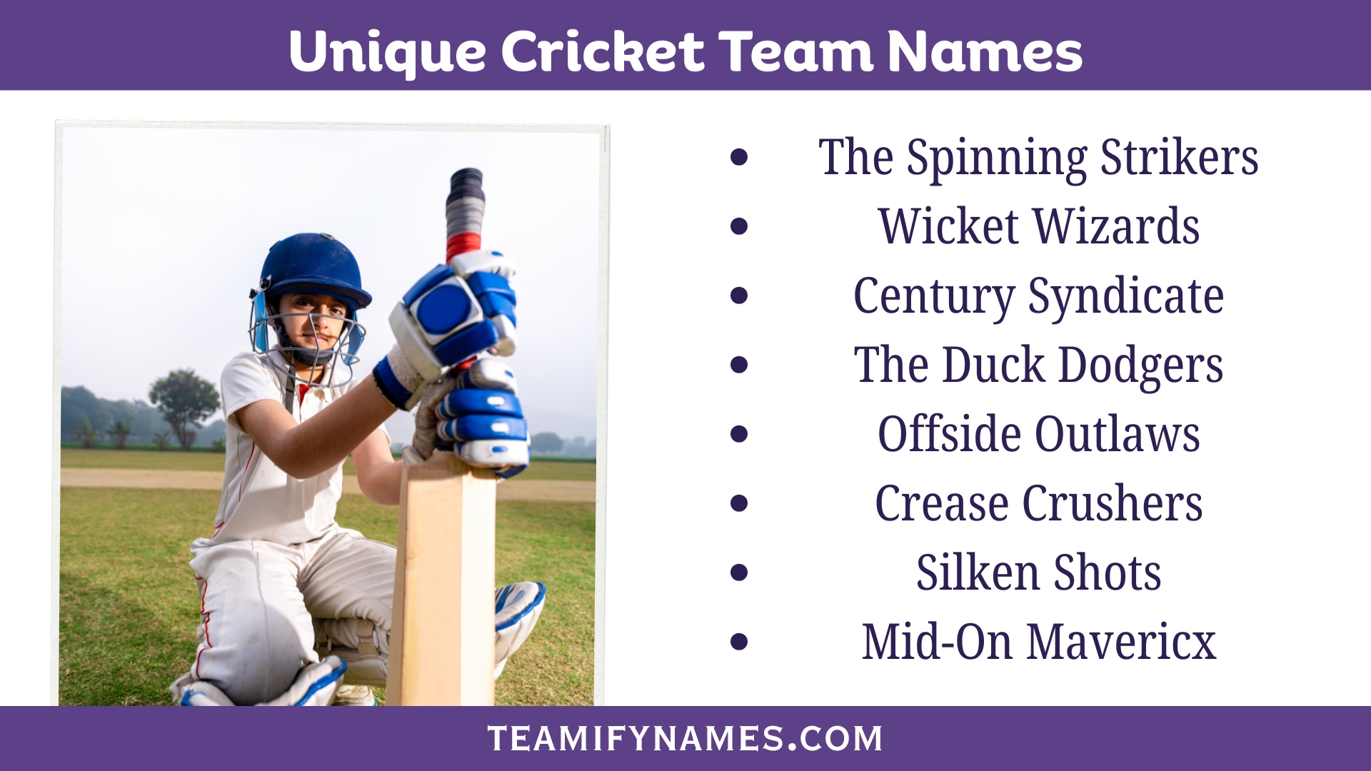 Unique Cricket Team Names