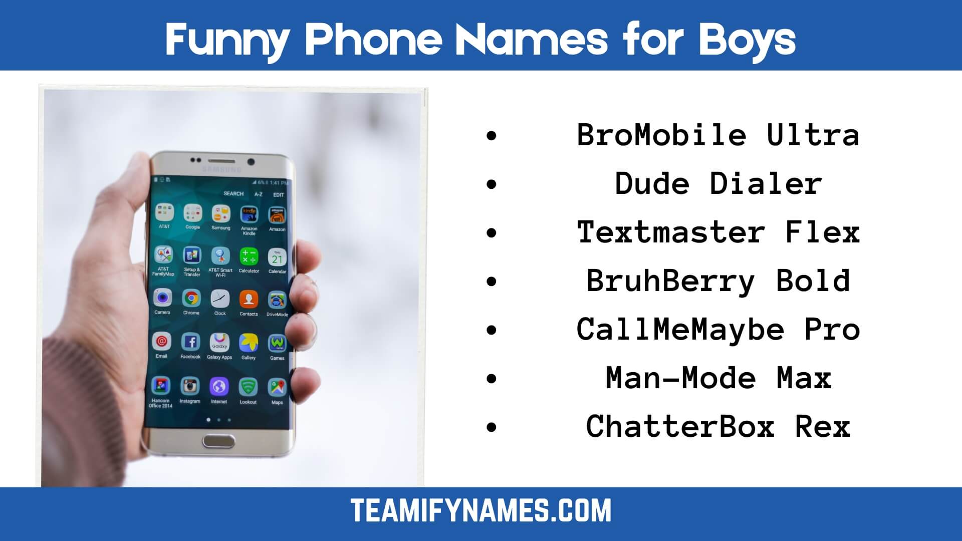 Funny Phone Names for Boys