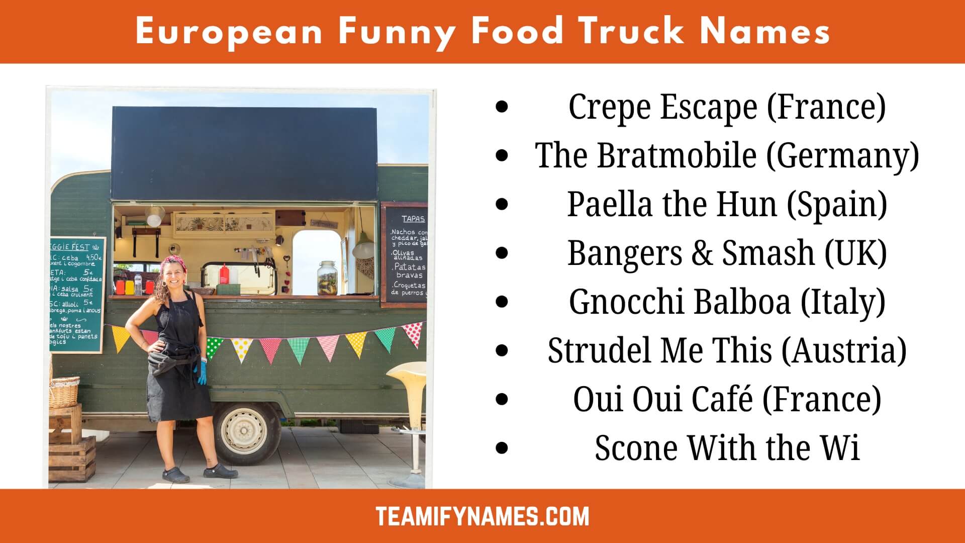 European Funny Food Truck Names