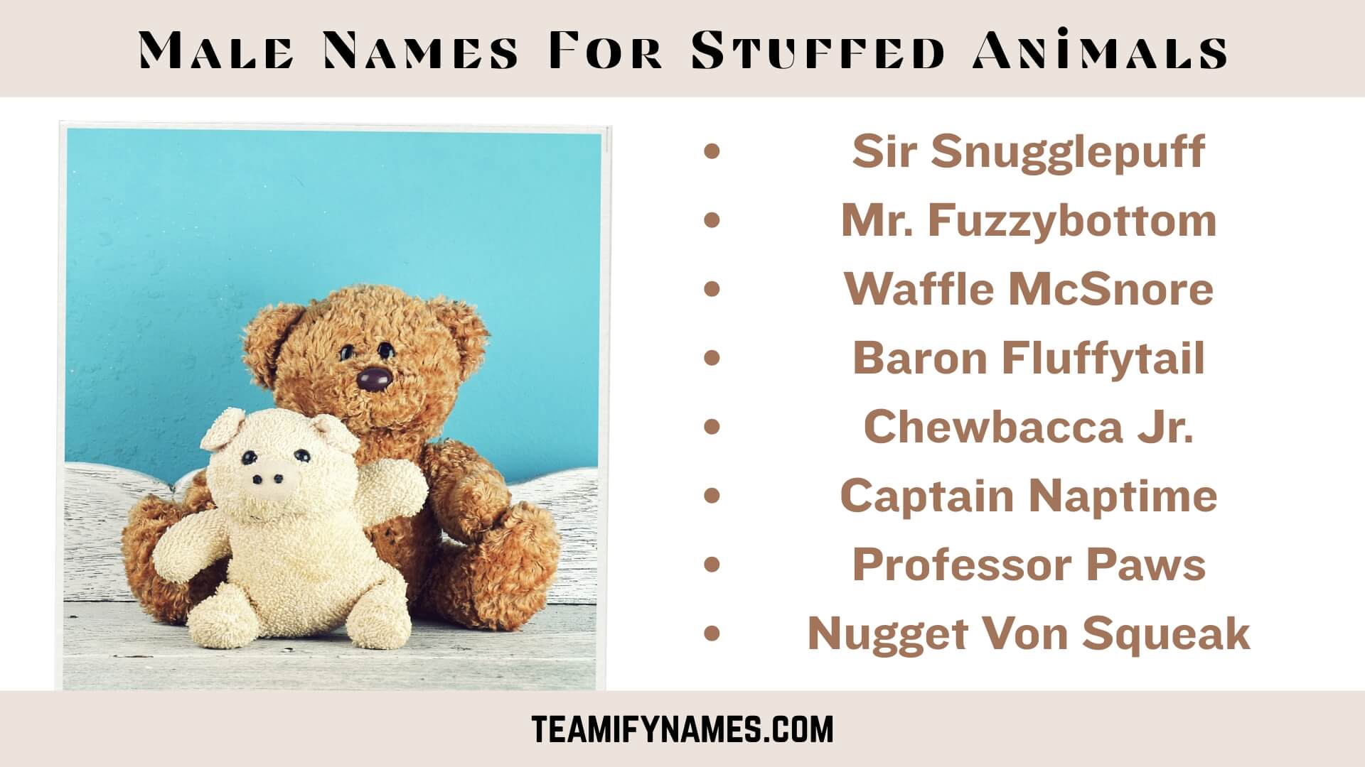 Male Names For Stuffed Animals