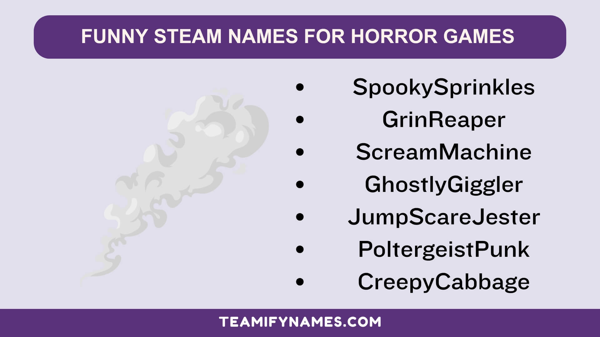 Funny Steam Names for Horror Games