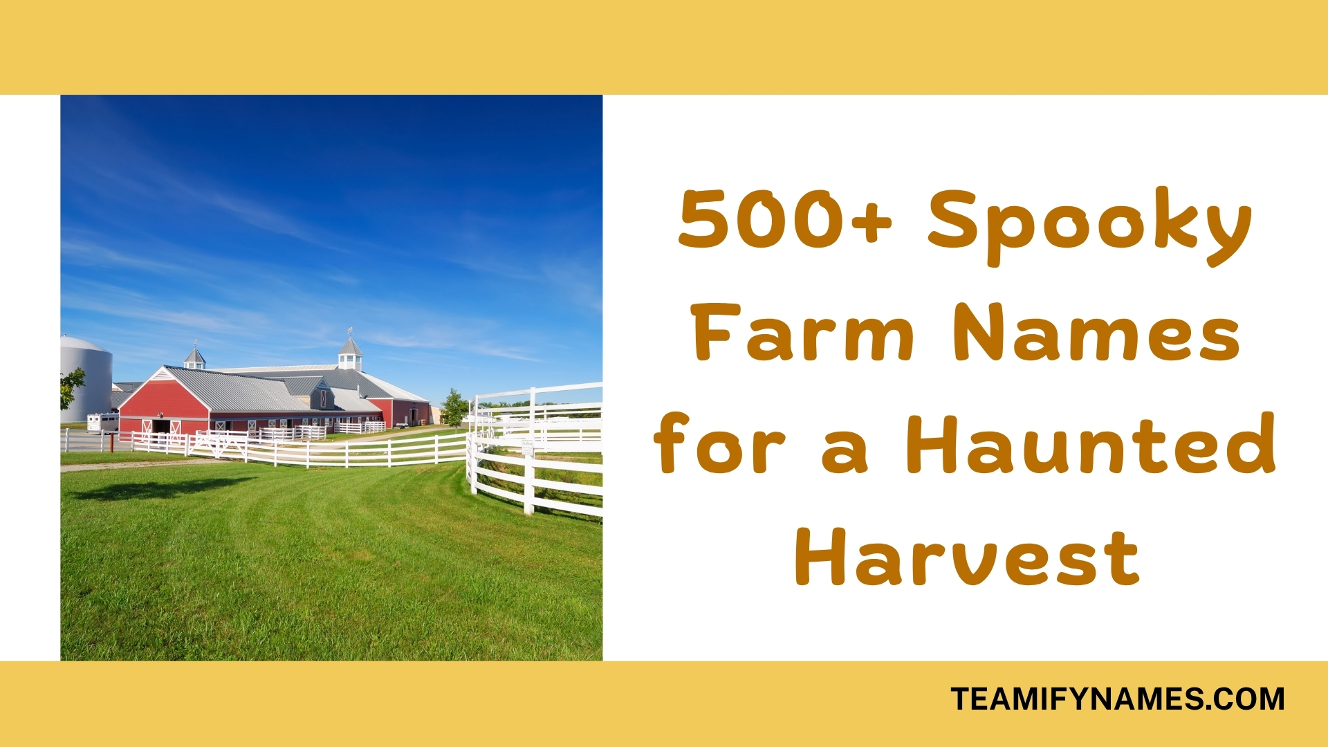 500+ Spooky Farm Names for a Haunted Harvest