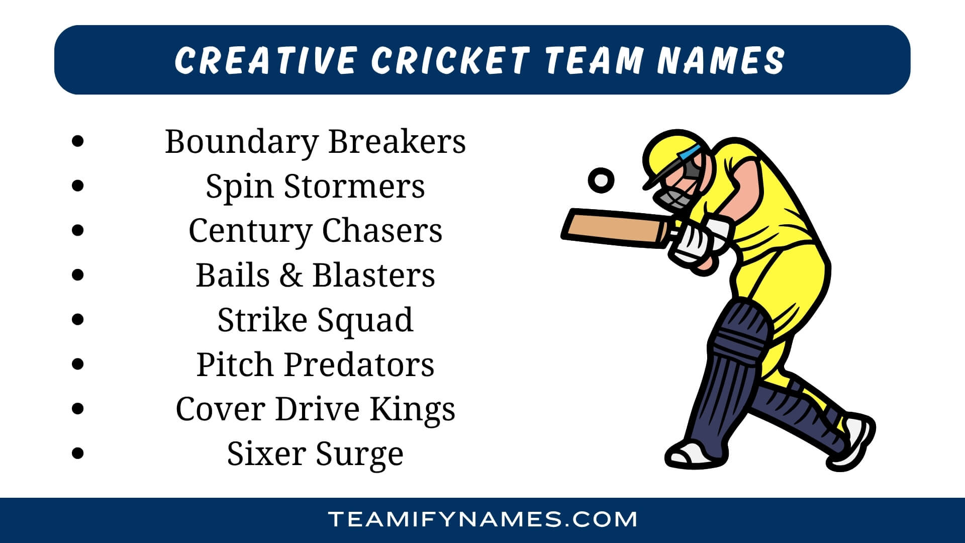 Creative Cricket Team Names
