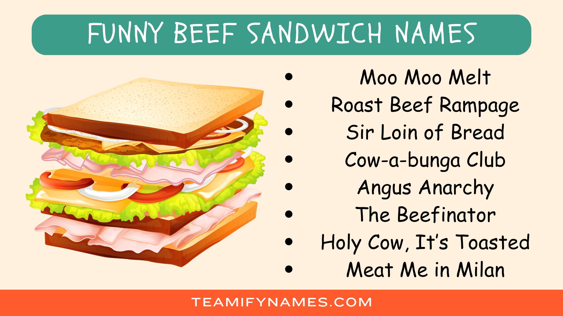 Funny Beef Sandwich Names