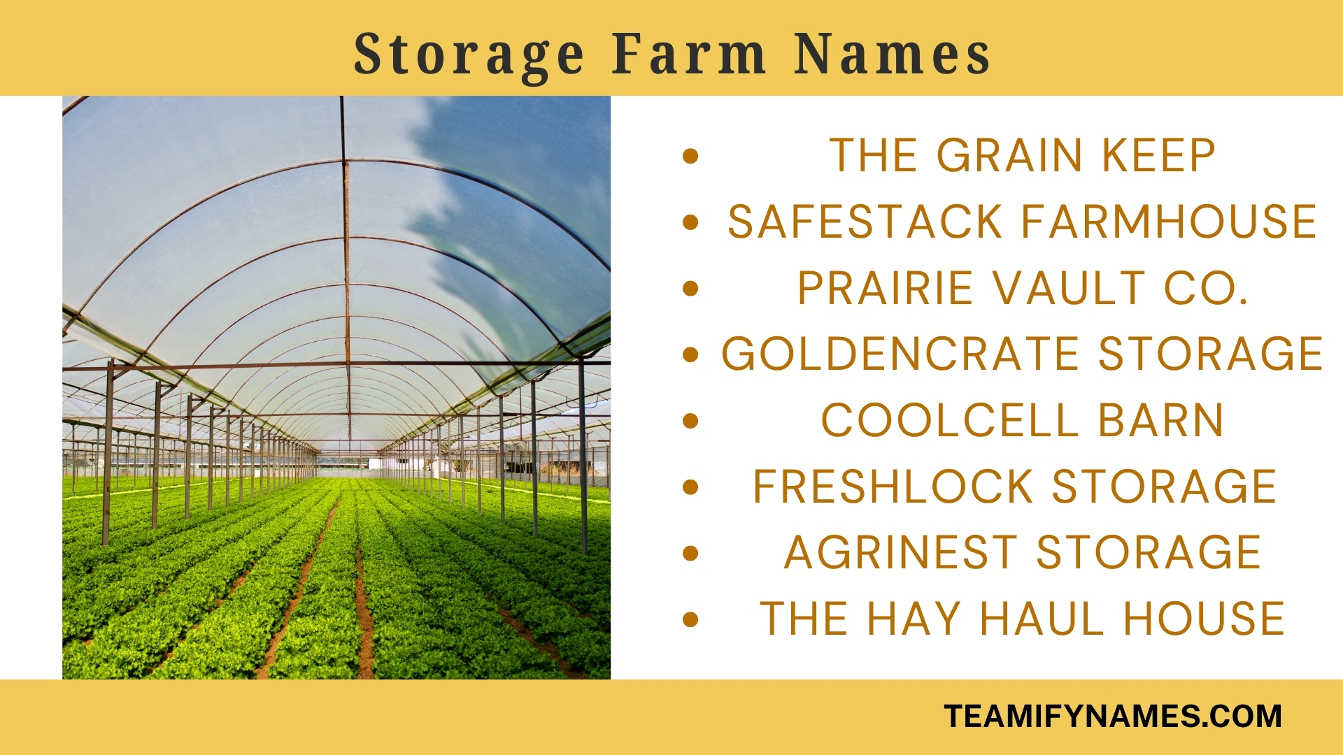 Storage Farm Names