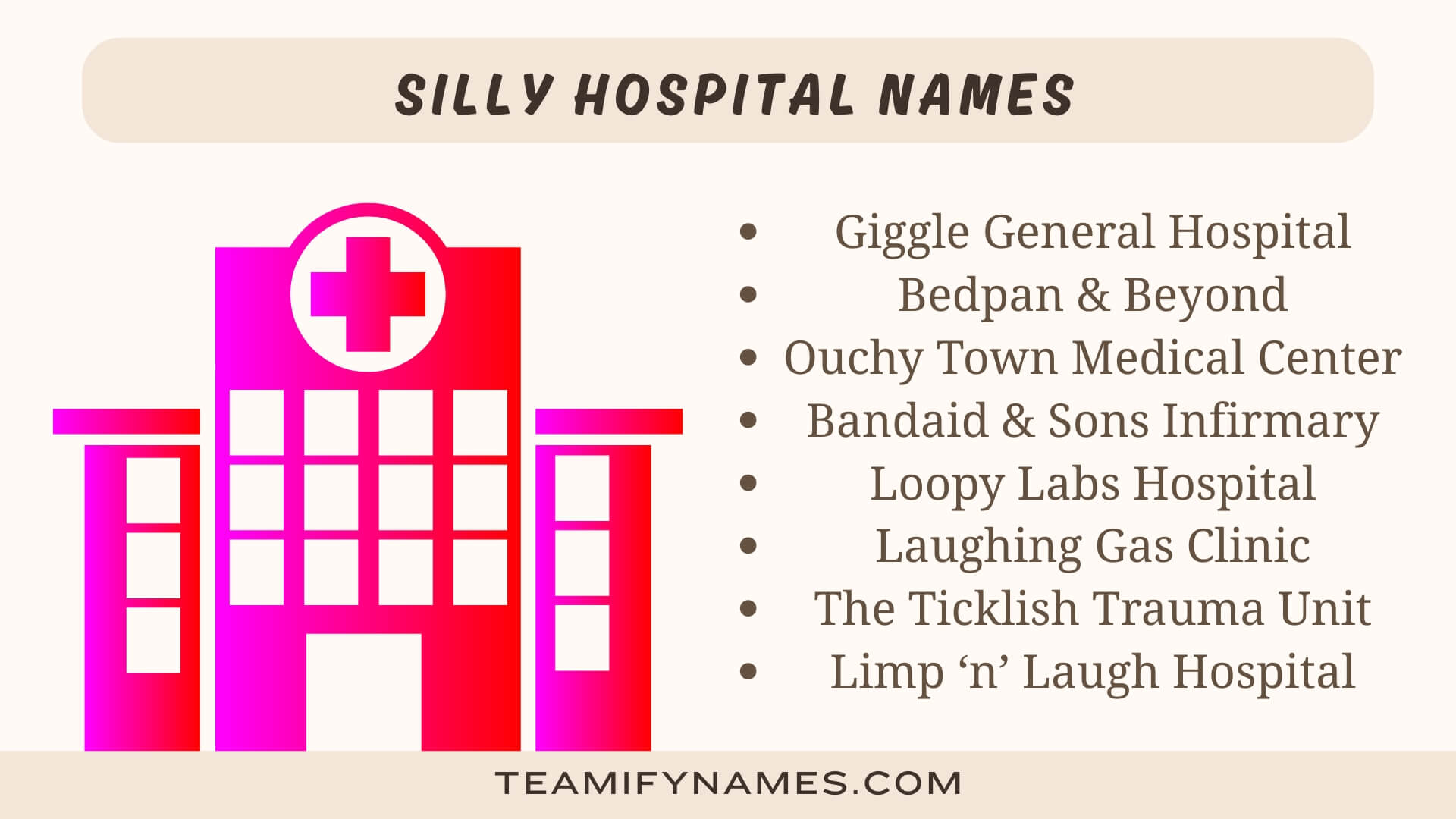 Silly Hospital Names