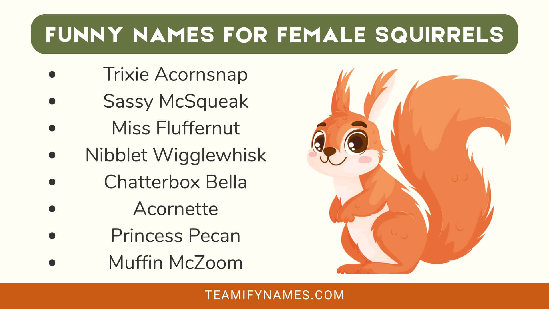 Funny Names for Female Squirrels