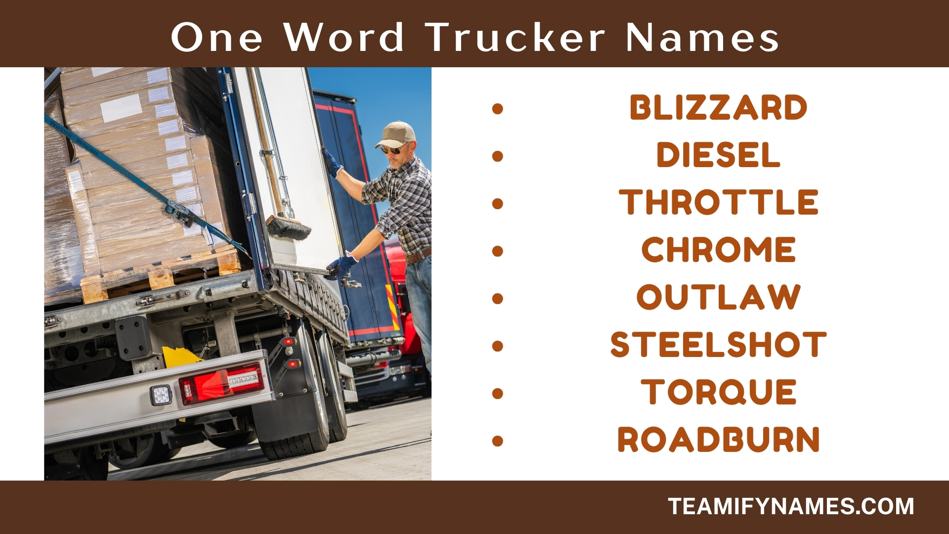 One Word Trucker Names