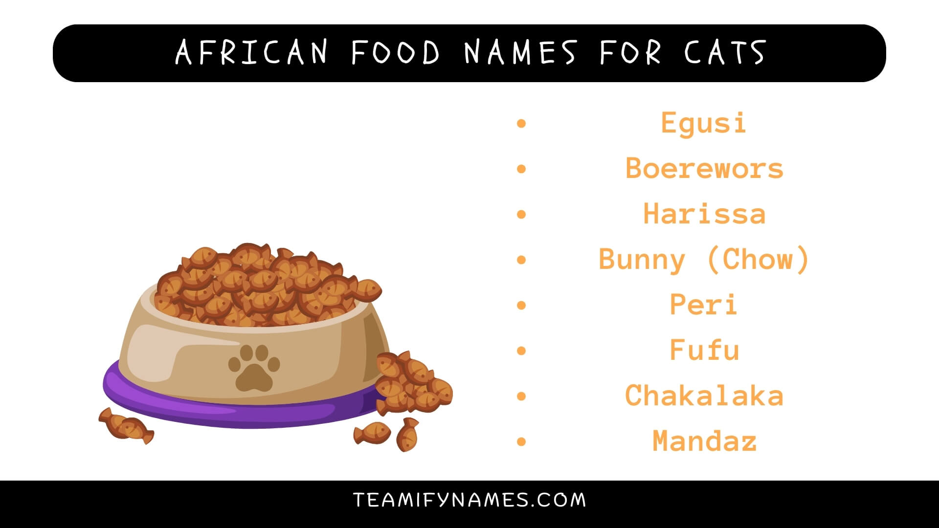 African Food Names for Cats