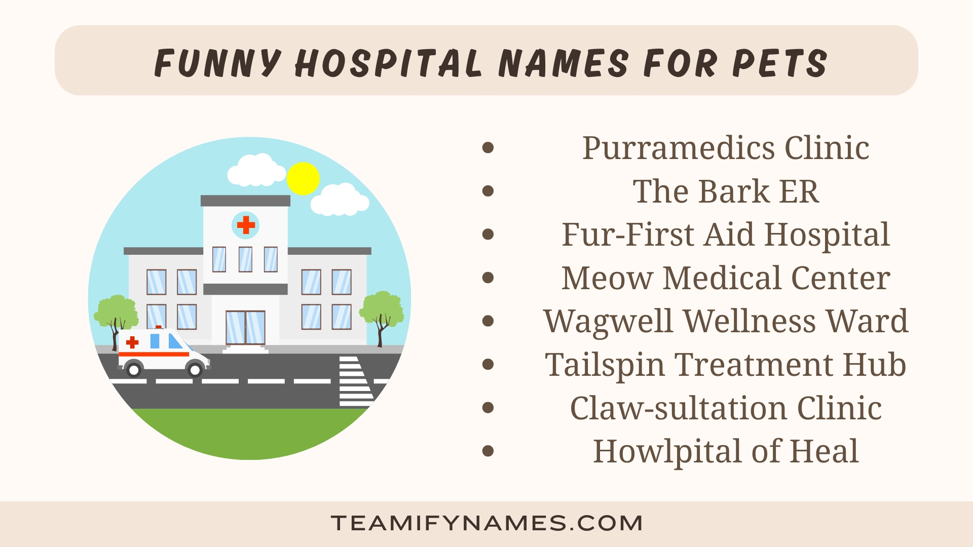 Funny Hospital Names for Pets
